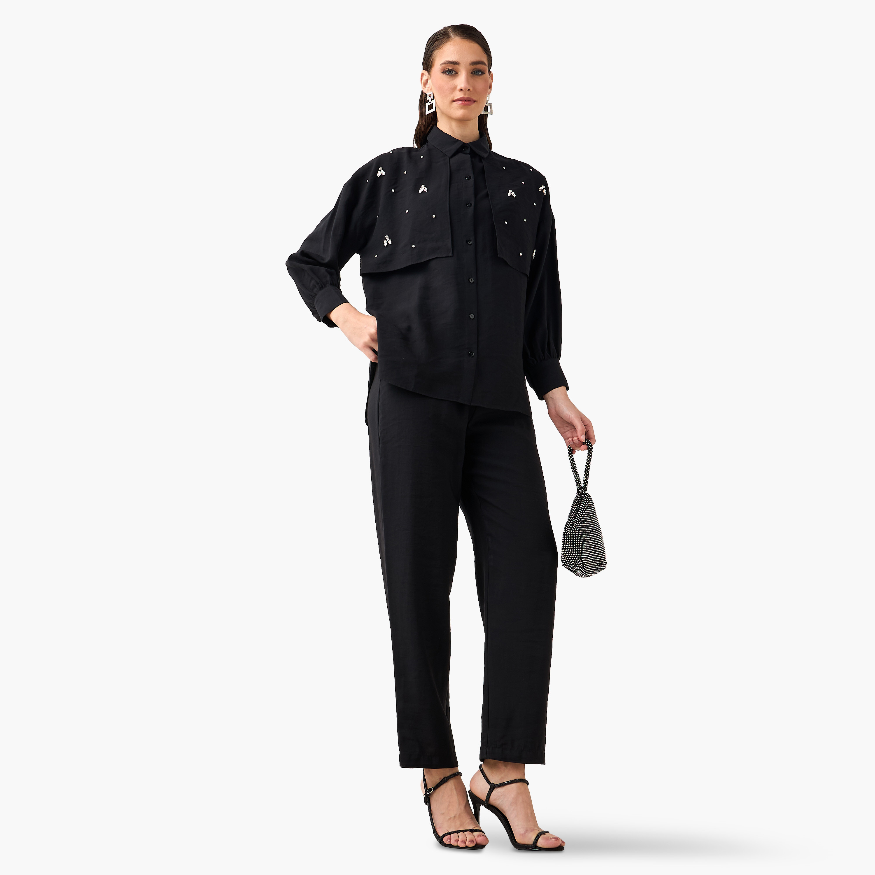 Relaxed Fit Elasticated Waist Pants-women-clothing-coordsets-image-4