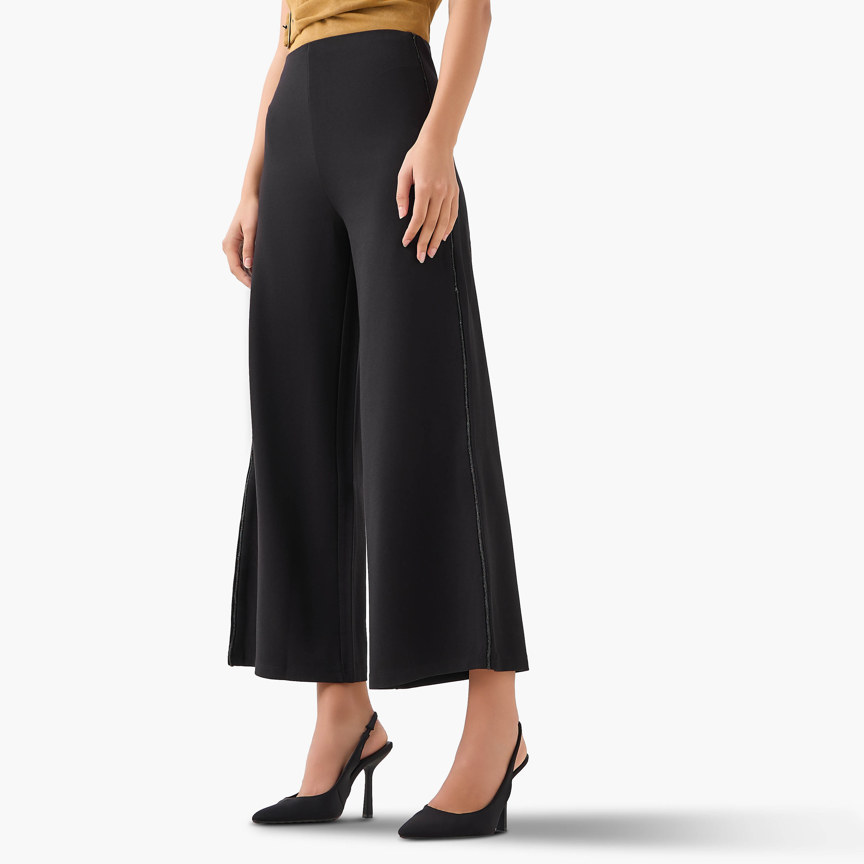Cropped Wide-Leg Trousers with Studded Tape Detail-women-clothing-bottoms-trousers-image-2