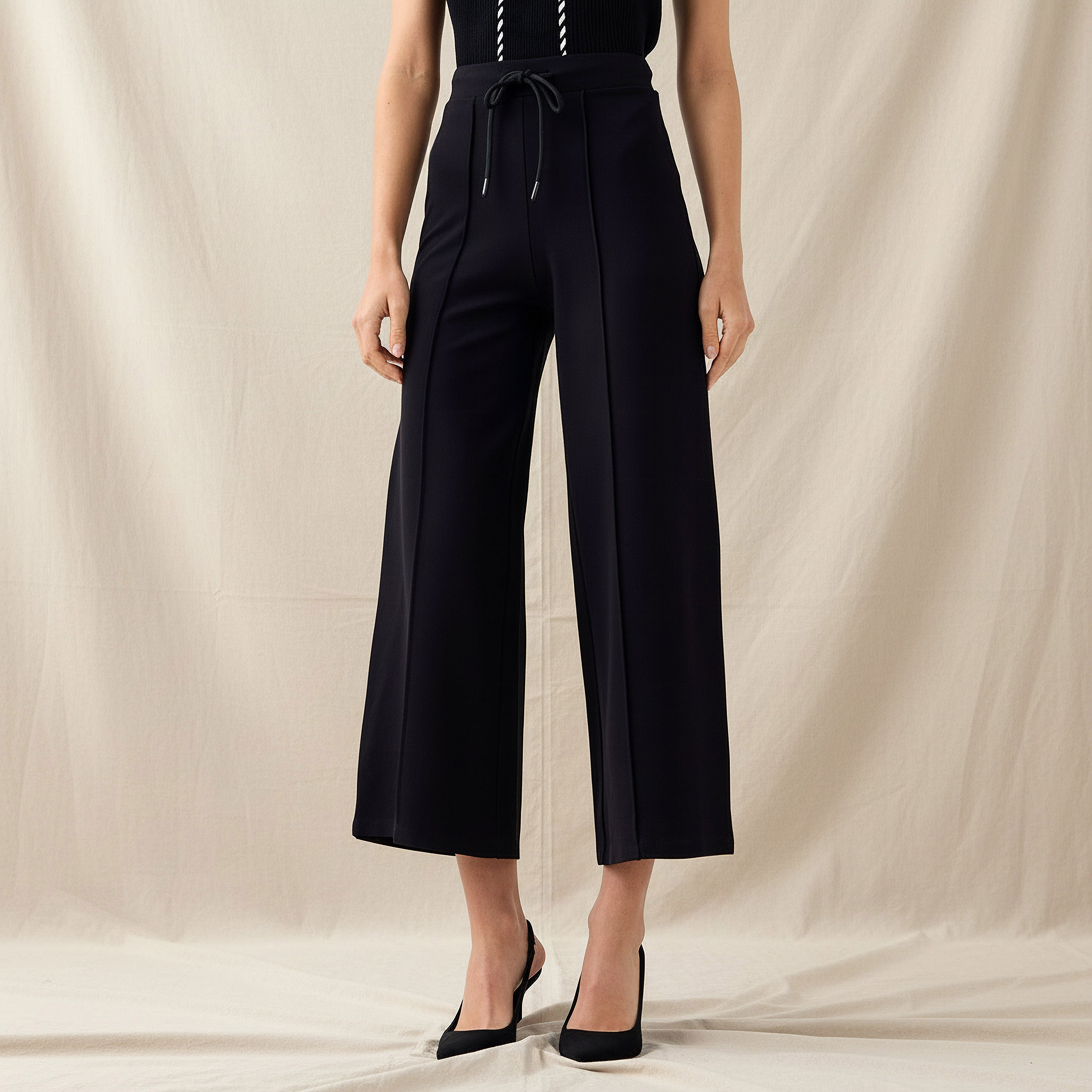 Cropped Wide-Leg Trousers with Pintuck Detail-women-clothing-bottoms-trousers-image-1