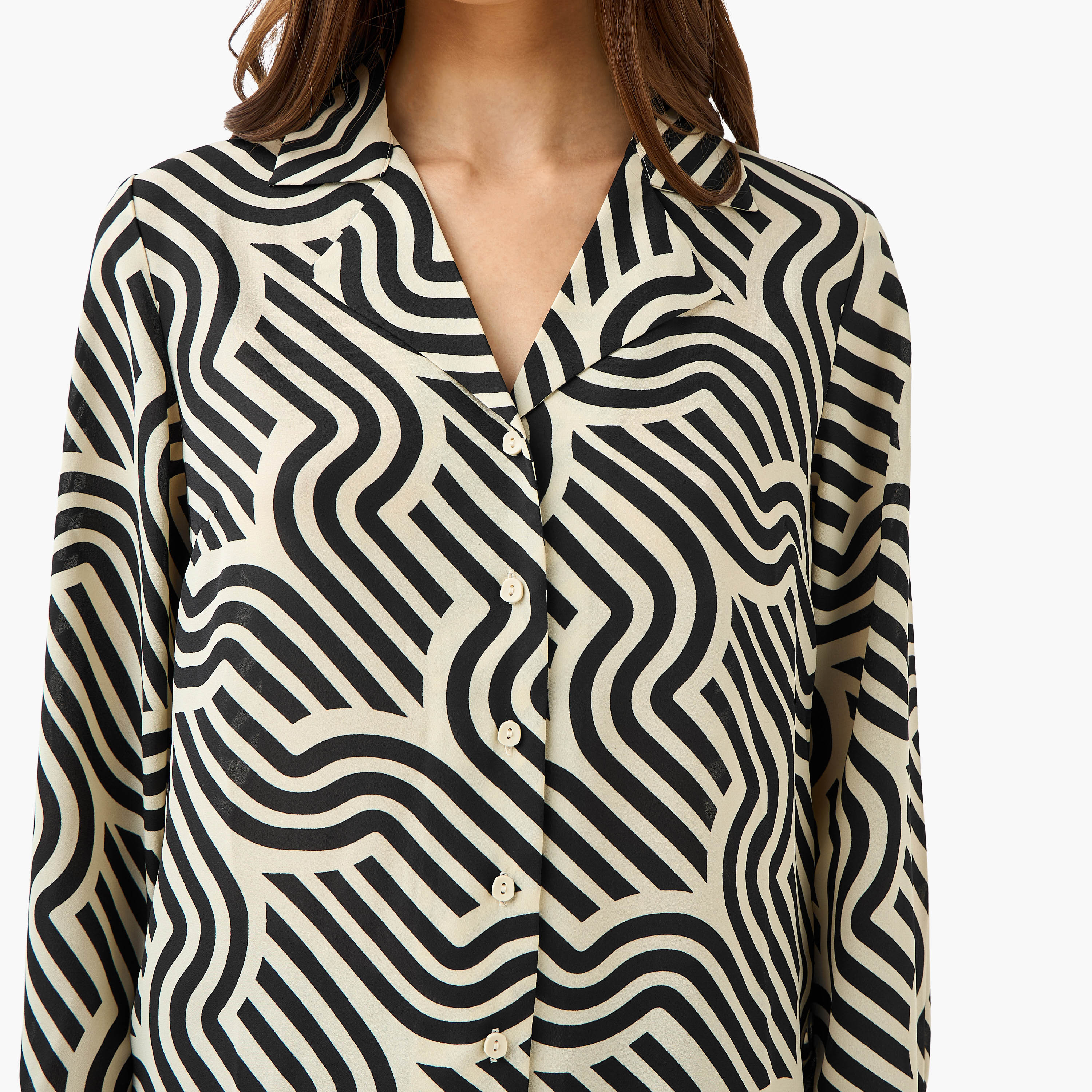 Abstract Print Shirt with Notch Collar-women-clothing-shirtsandblouses-shirts-image-4