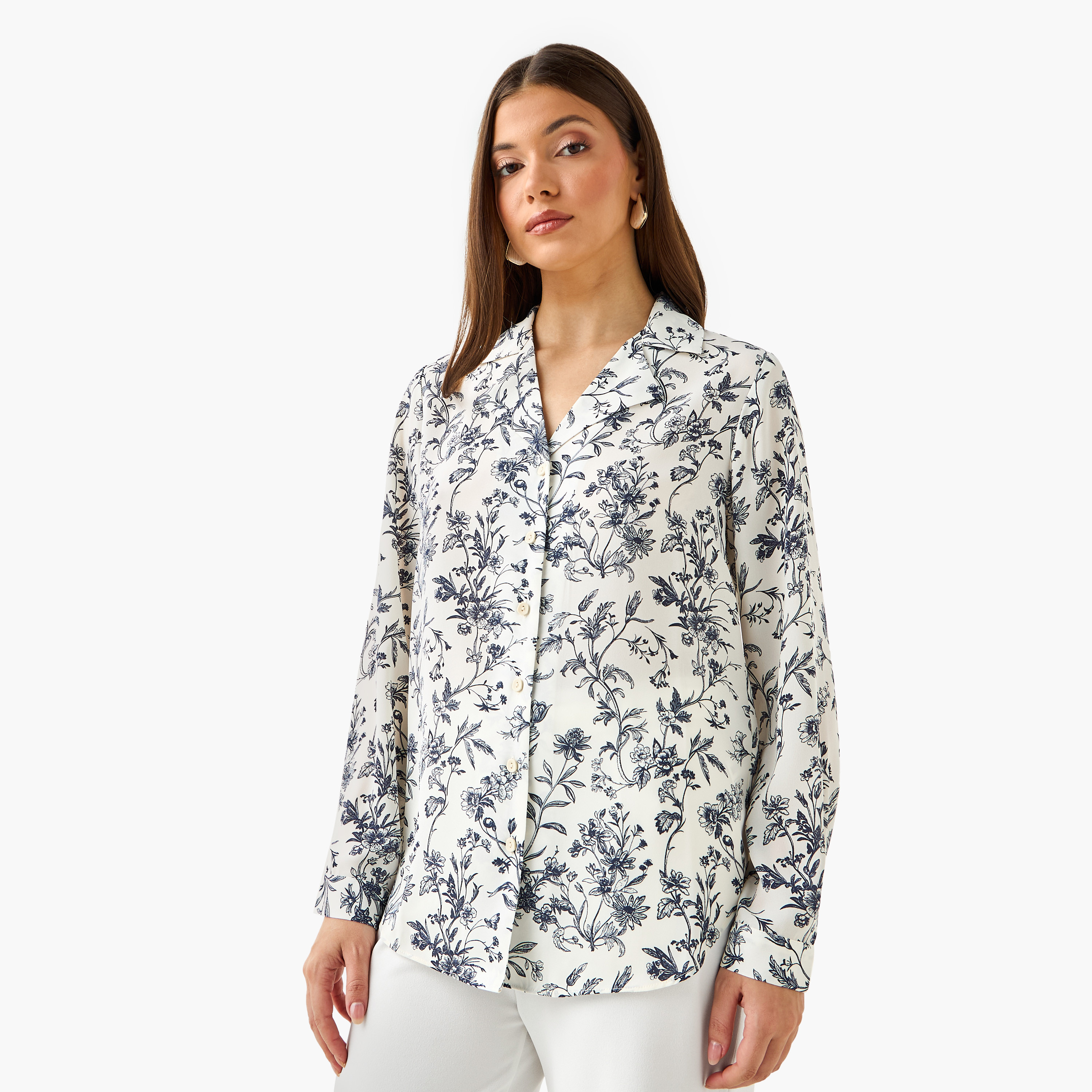 Shirt with Notch Collar-women-clothing-shirtsandblouses-shirts-image-2