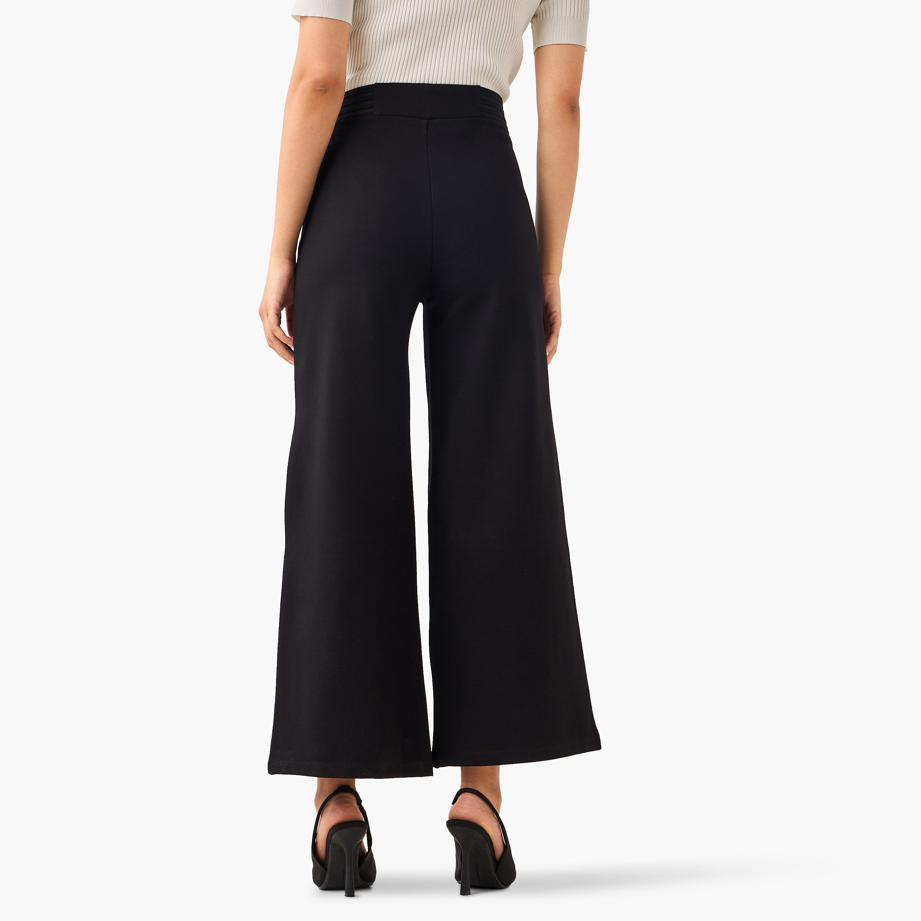 Elasticated Waist Wide Leg Pants-women-clothing-bottoms-trousers-image-5