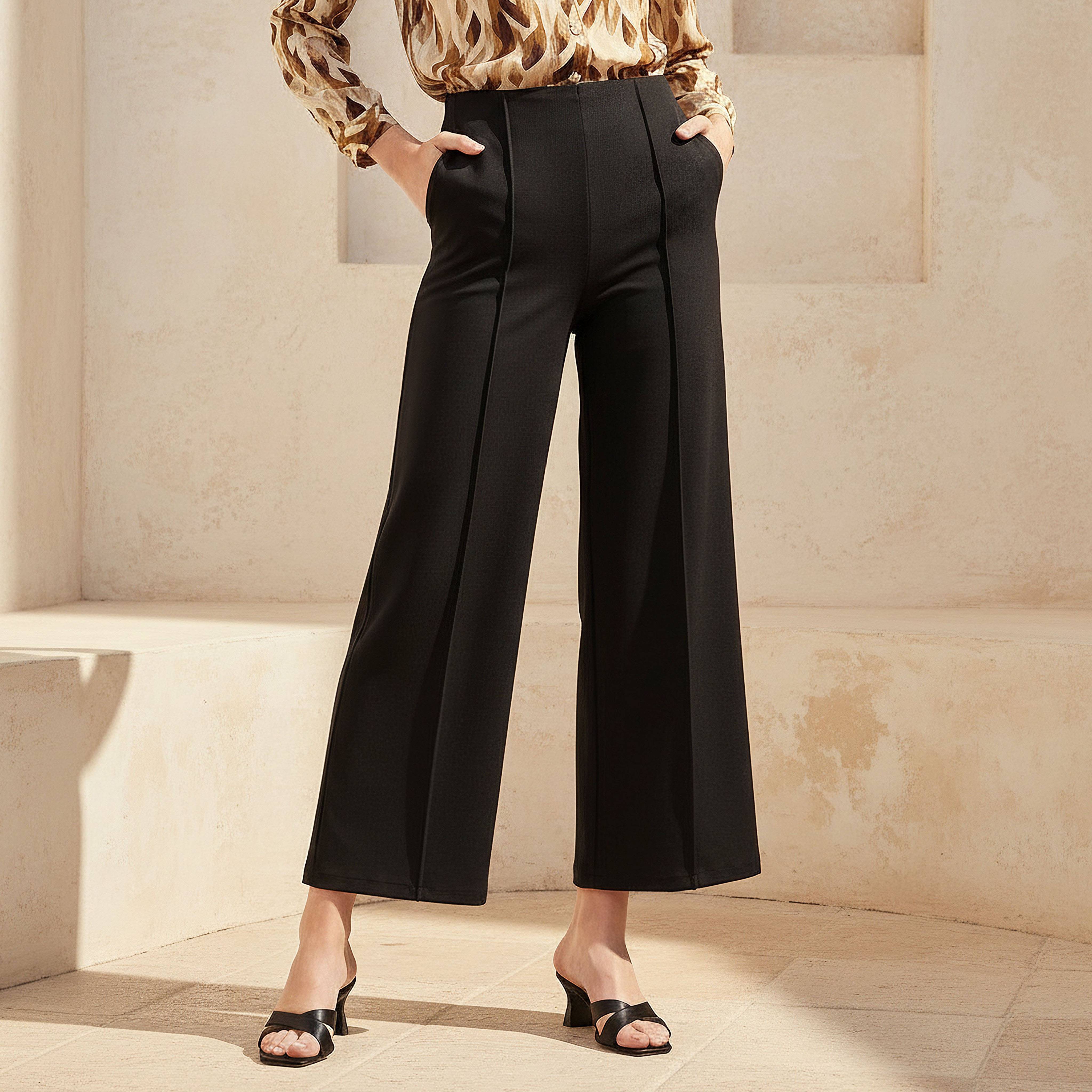 Ponte Pants with Seam Detail-women-clothing-bottoms-trousers-image-1