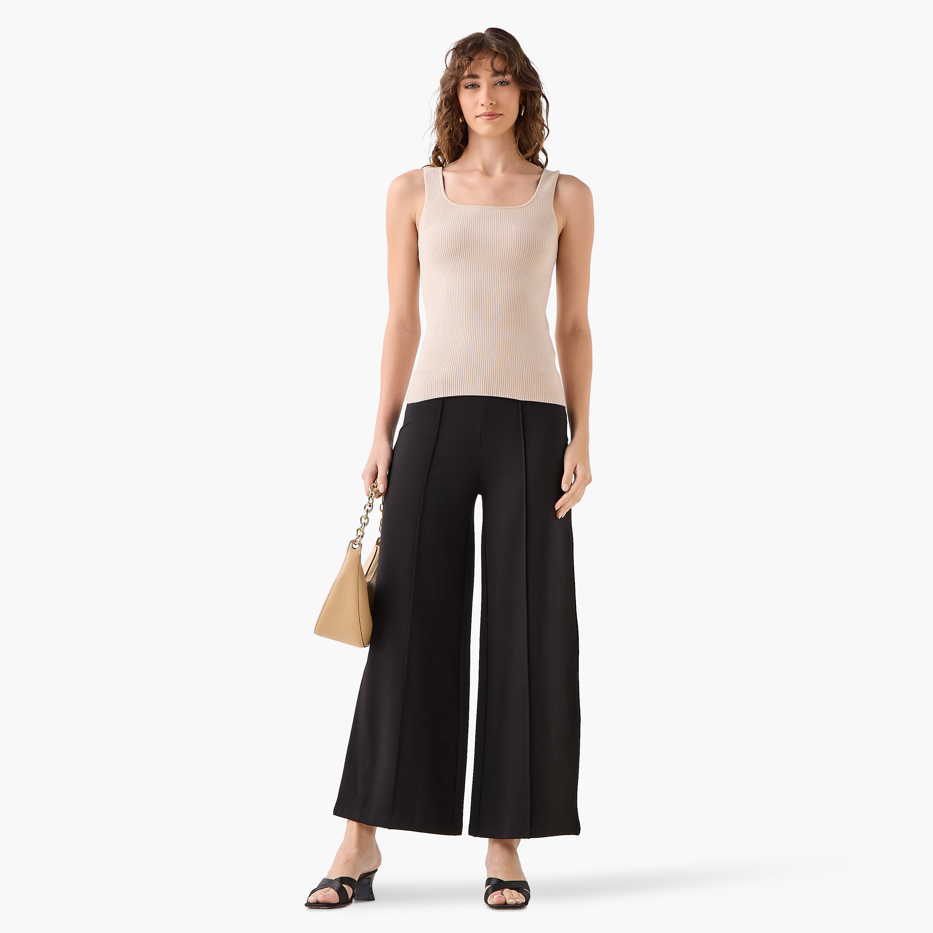 Drawstring Ponte Pants-women-clothing-bottoms-trousers-image-3