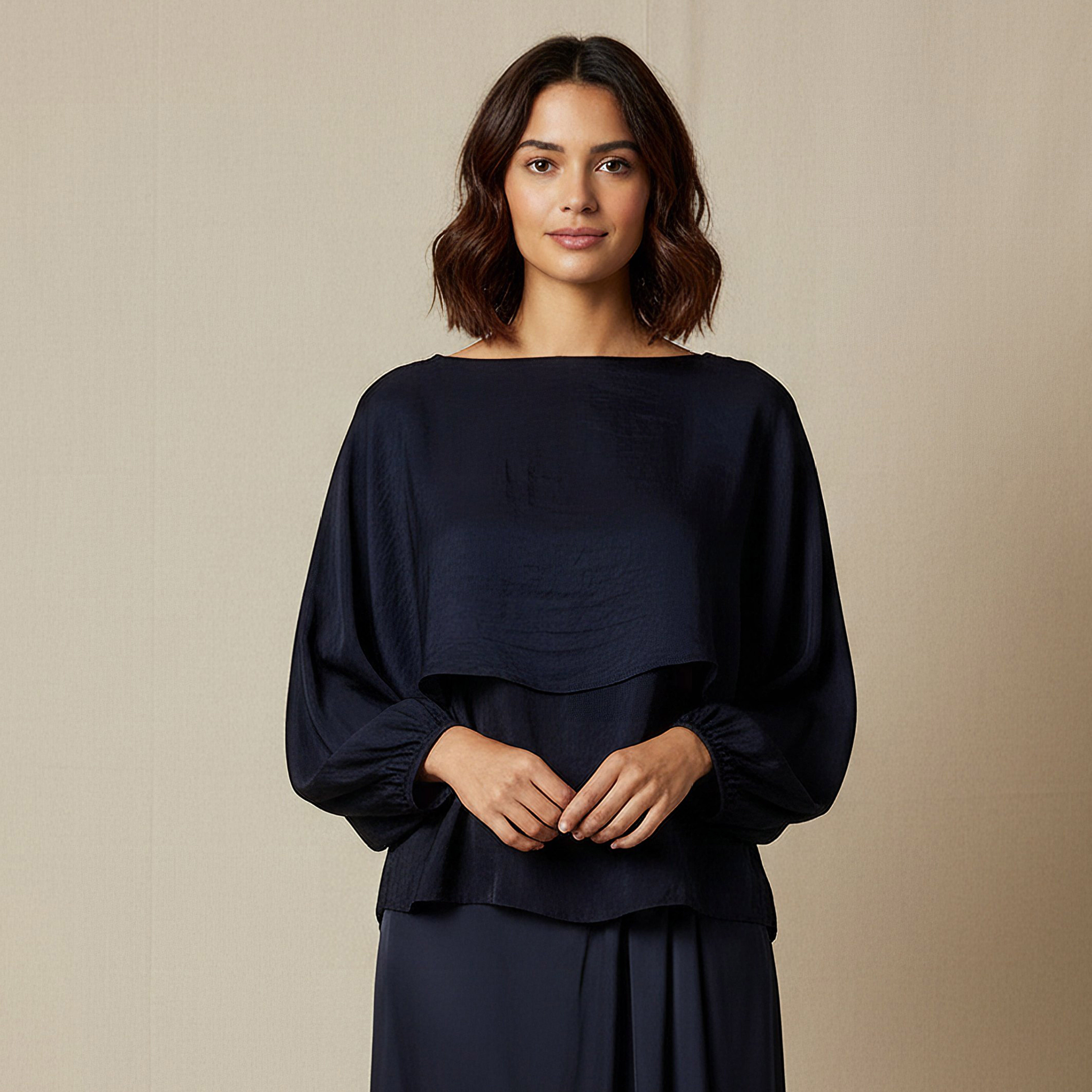 Regular Fit Layered Top with Boat Neck-women-clothing-shirtsandblouses-blouses-image-1