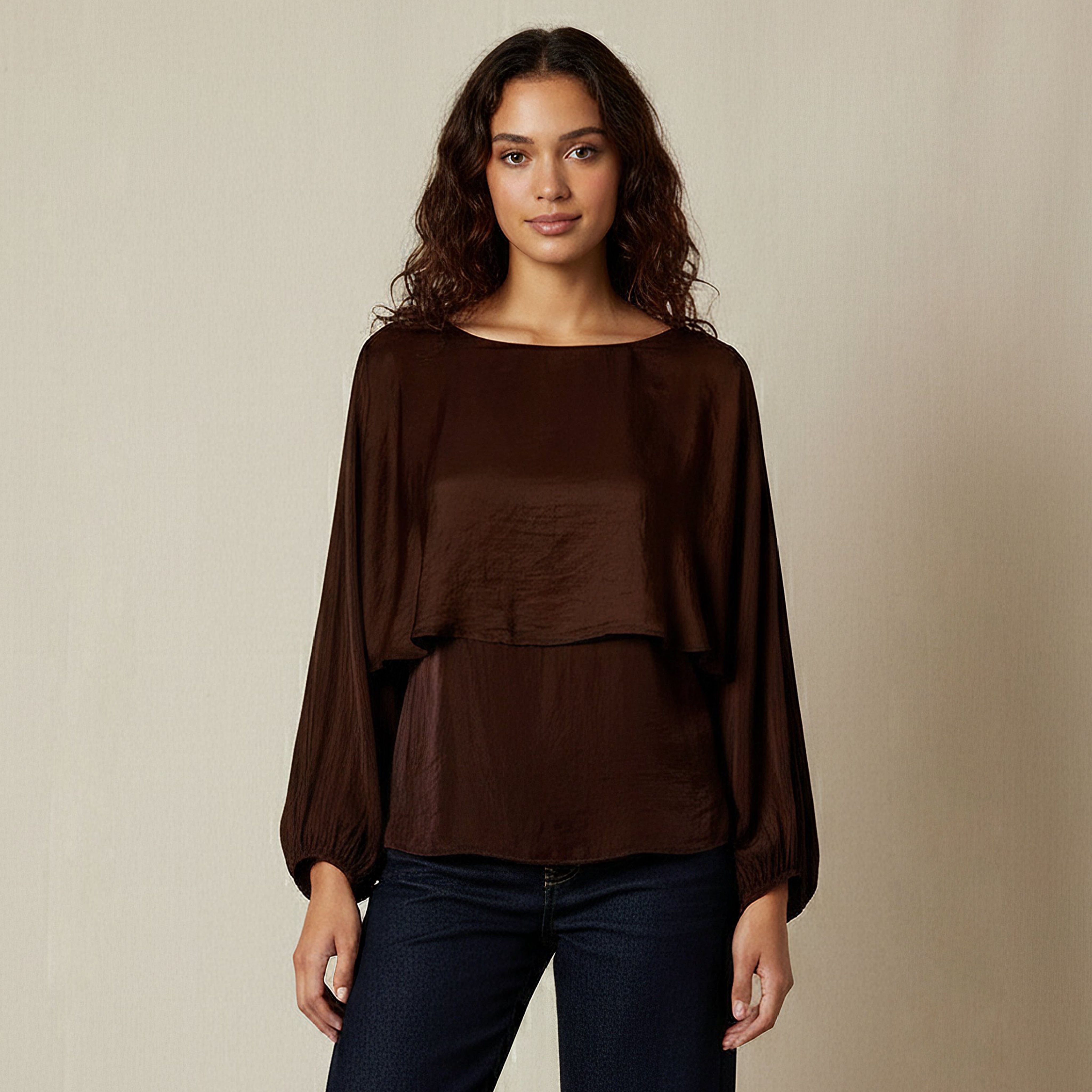 Regular Fit Layered Top with Boat Neck-women-clothing-shirtsandblouses-blouses-image-1