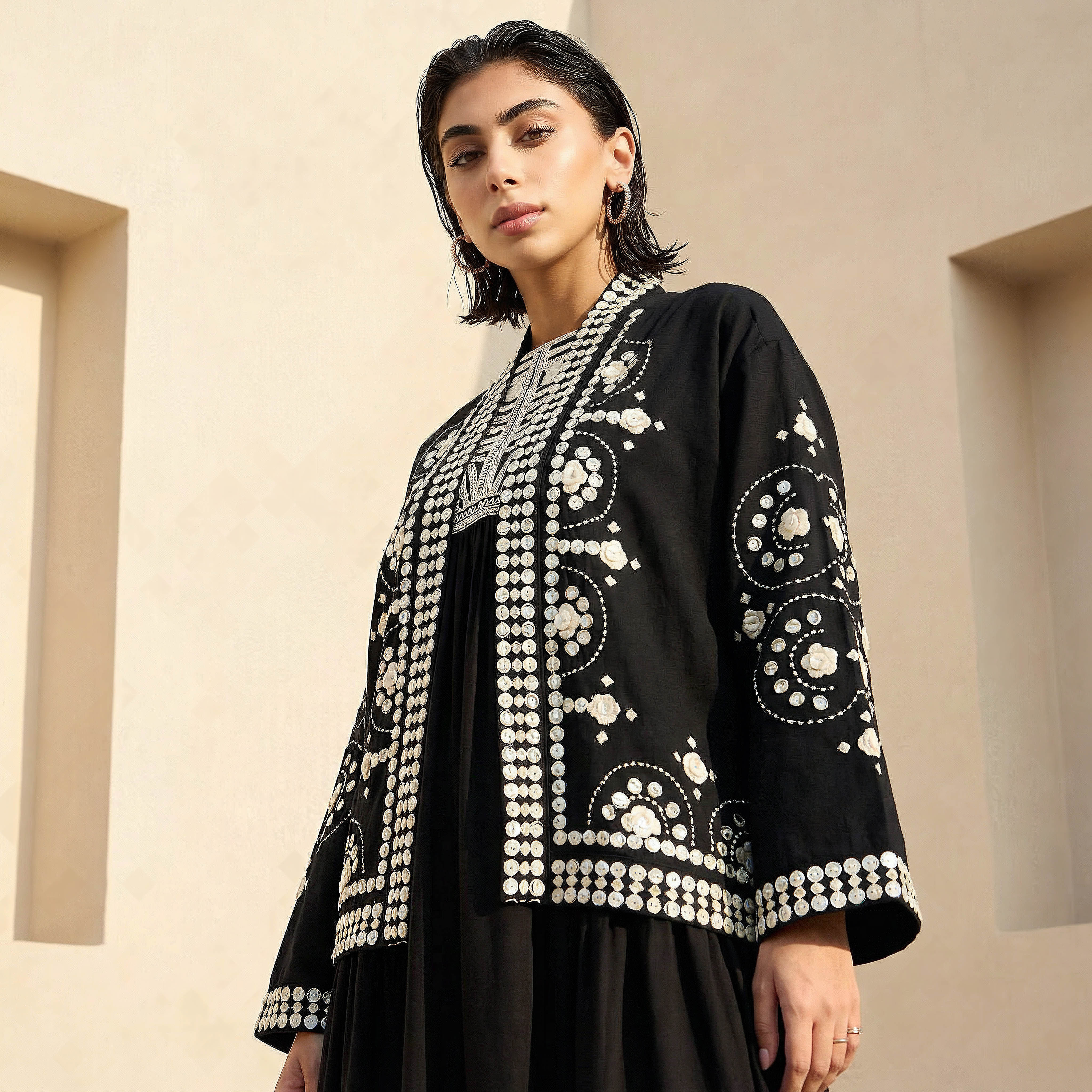 Embroidered Open Front Shrug-women-clothing-shirtsandblouses-blouses-image-1