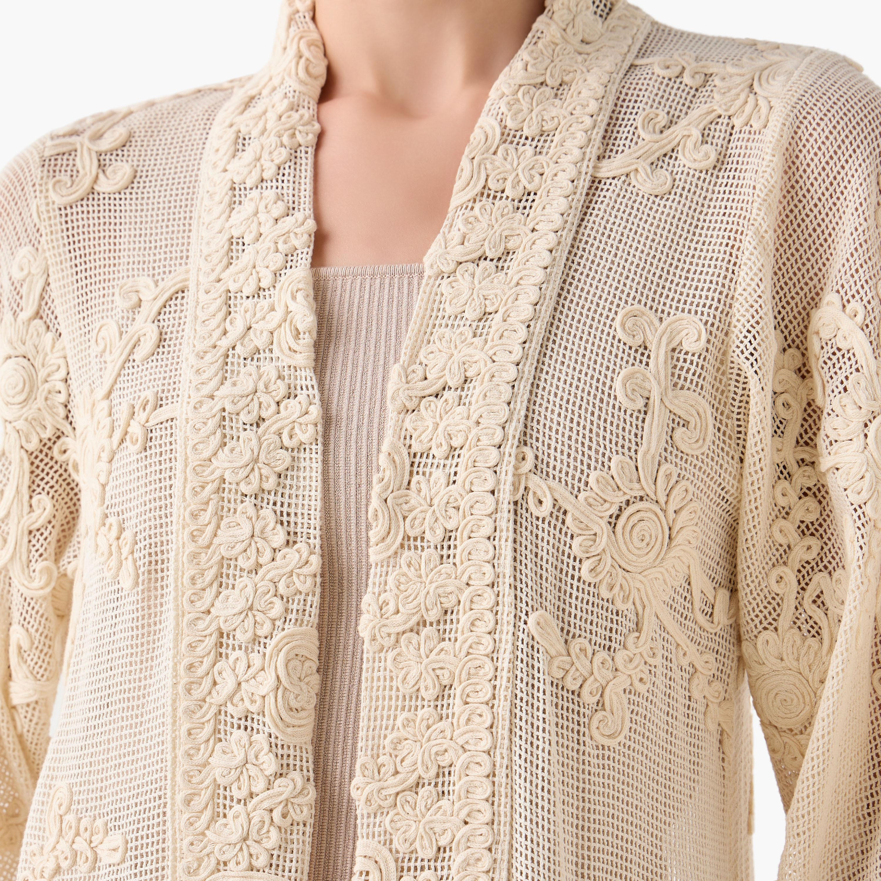 سترة شروج شبكية دانتيل زهور بمقدمة مفتوحة-women-clothing-shirtsandblouses-blouses-image-7