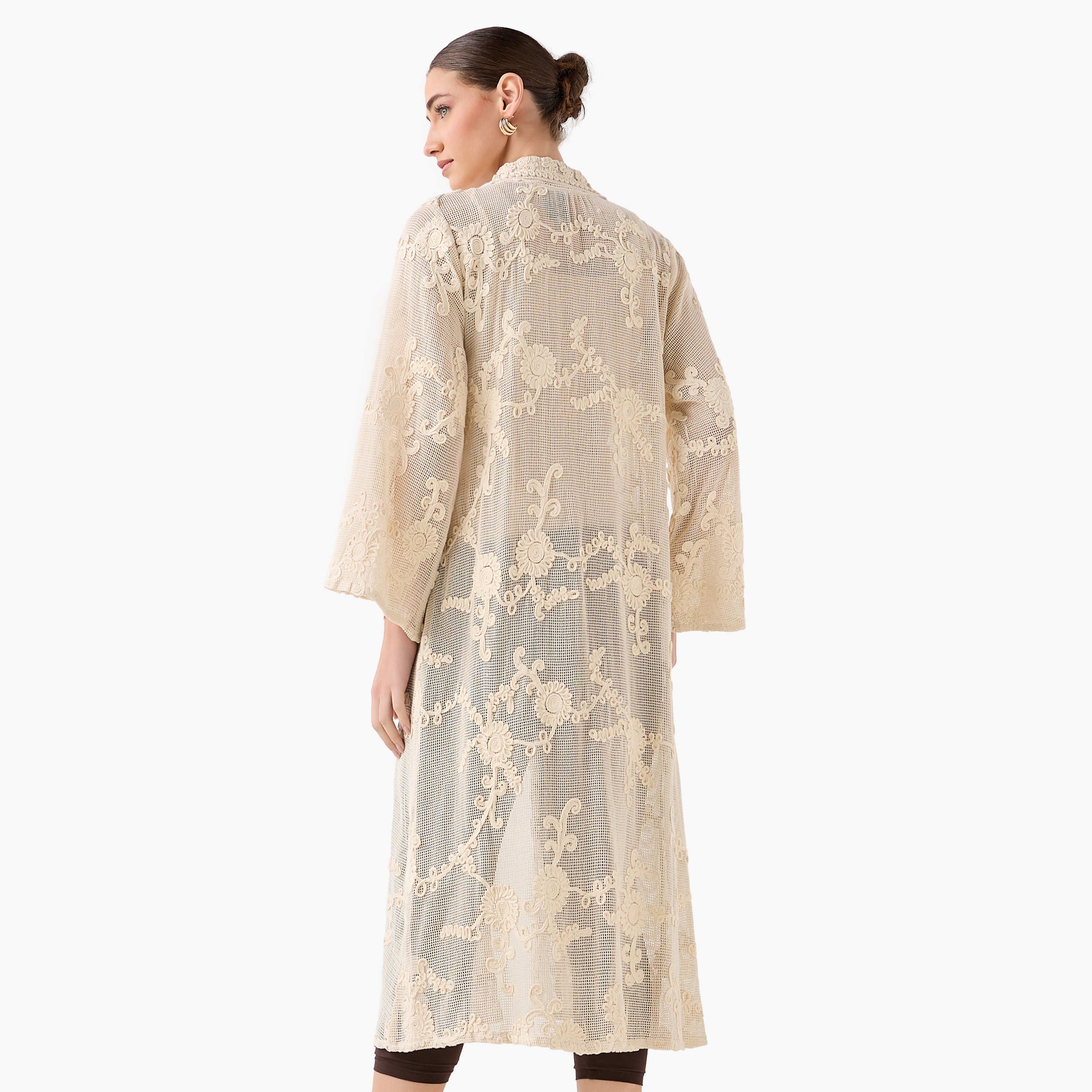 سترة شروج شبكية دانتيل زهور بمقدمة مفتوحة-women-clothing-shirtsandblouses-blouses-image-2