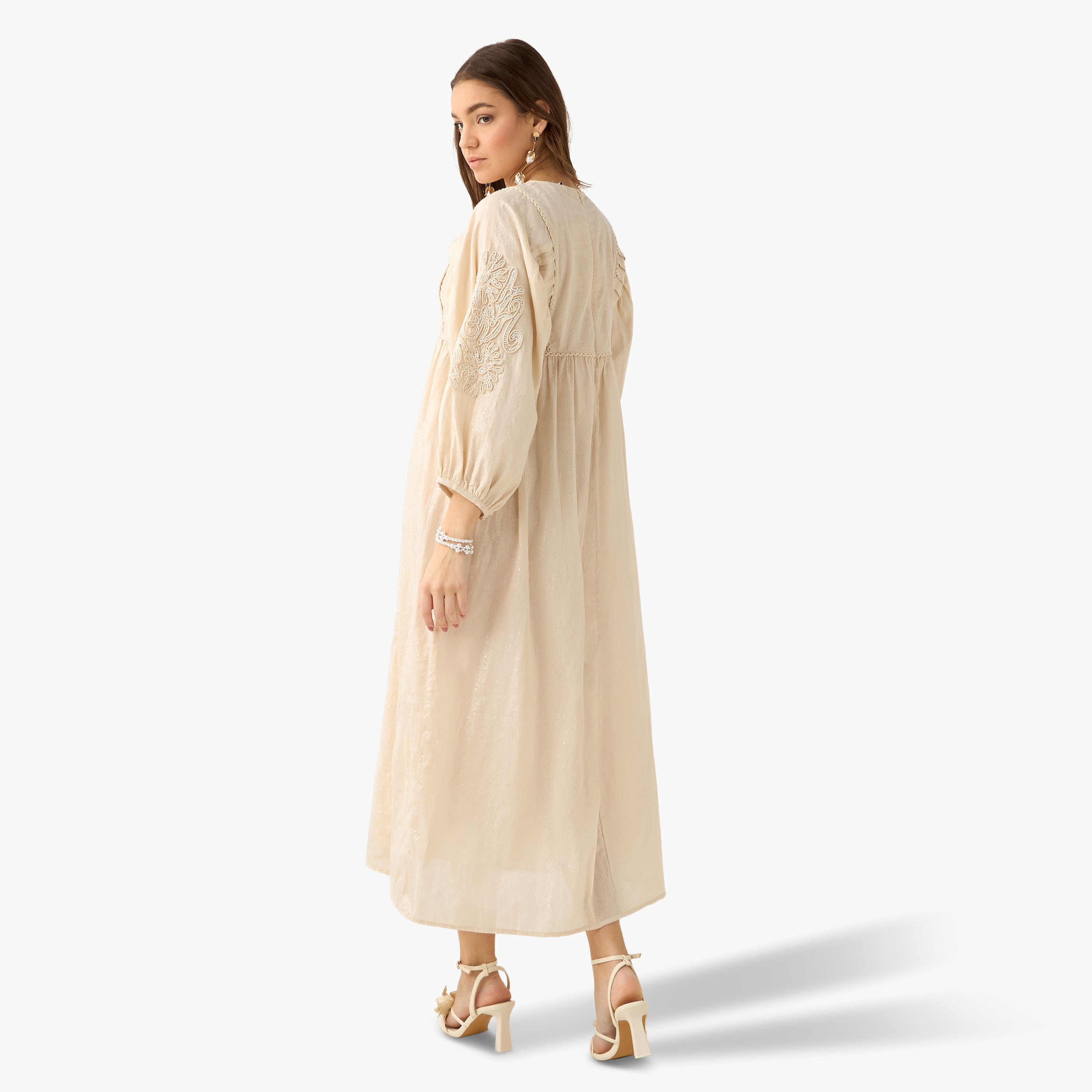 A-line Maxi Dress with Pearl Embellishments-women-clothing-dresses-image-4