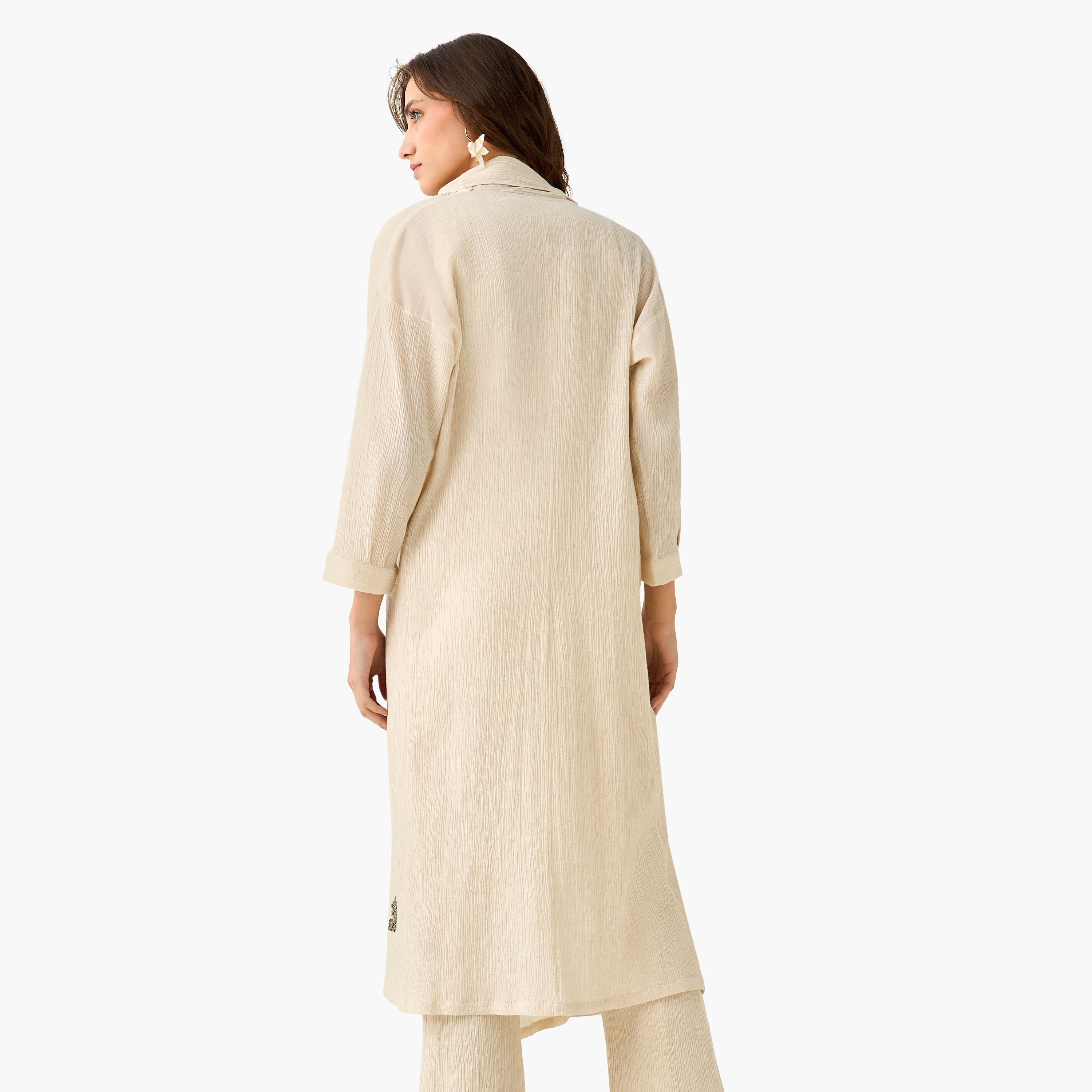 Viscose Open Front Shrug with Bead Embellishment-women-clothing-coordsets-image-5