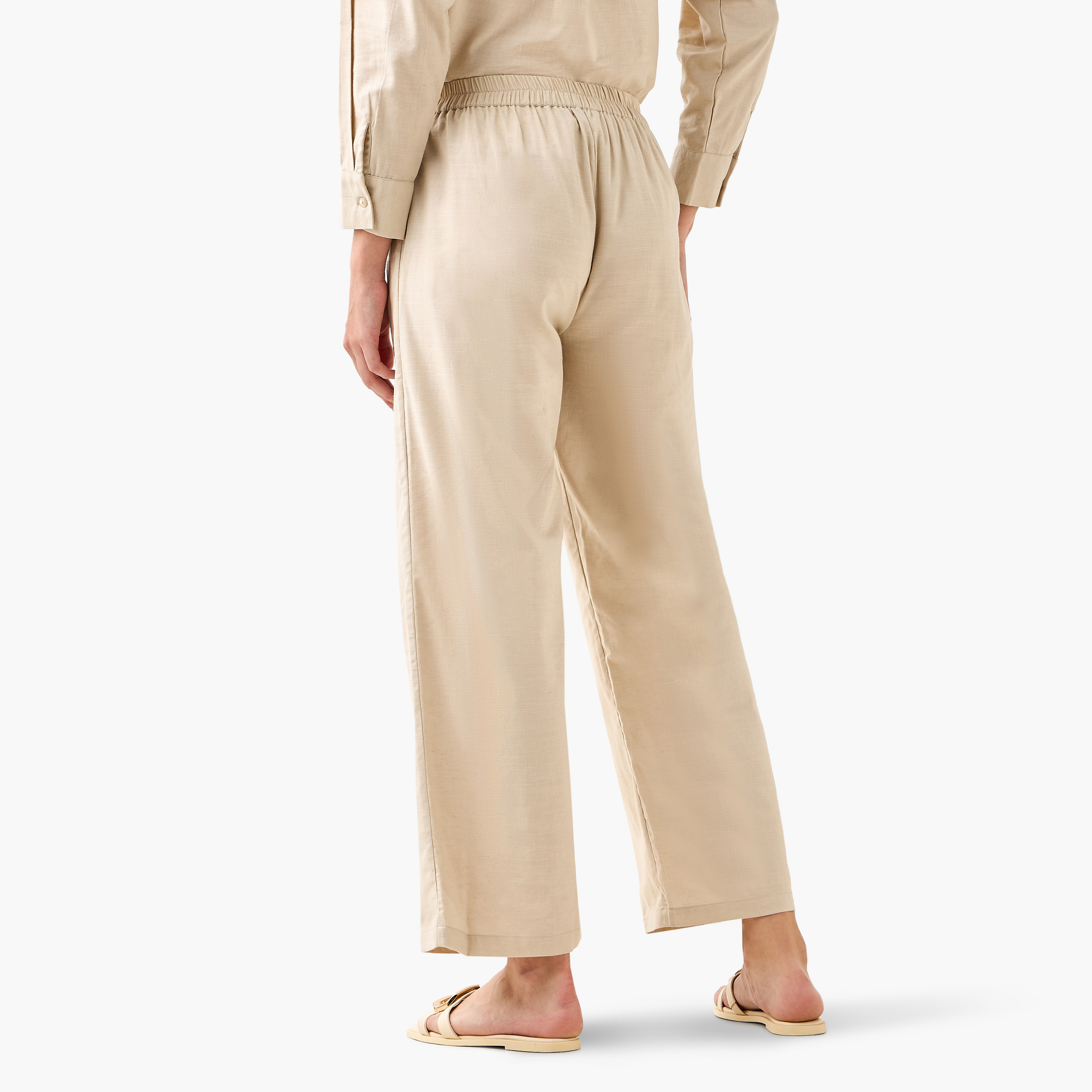 Wide Leg Flexi Waist Pants-women-clothing-coordsets-image-4