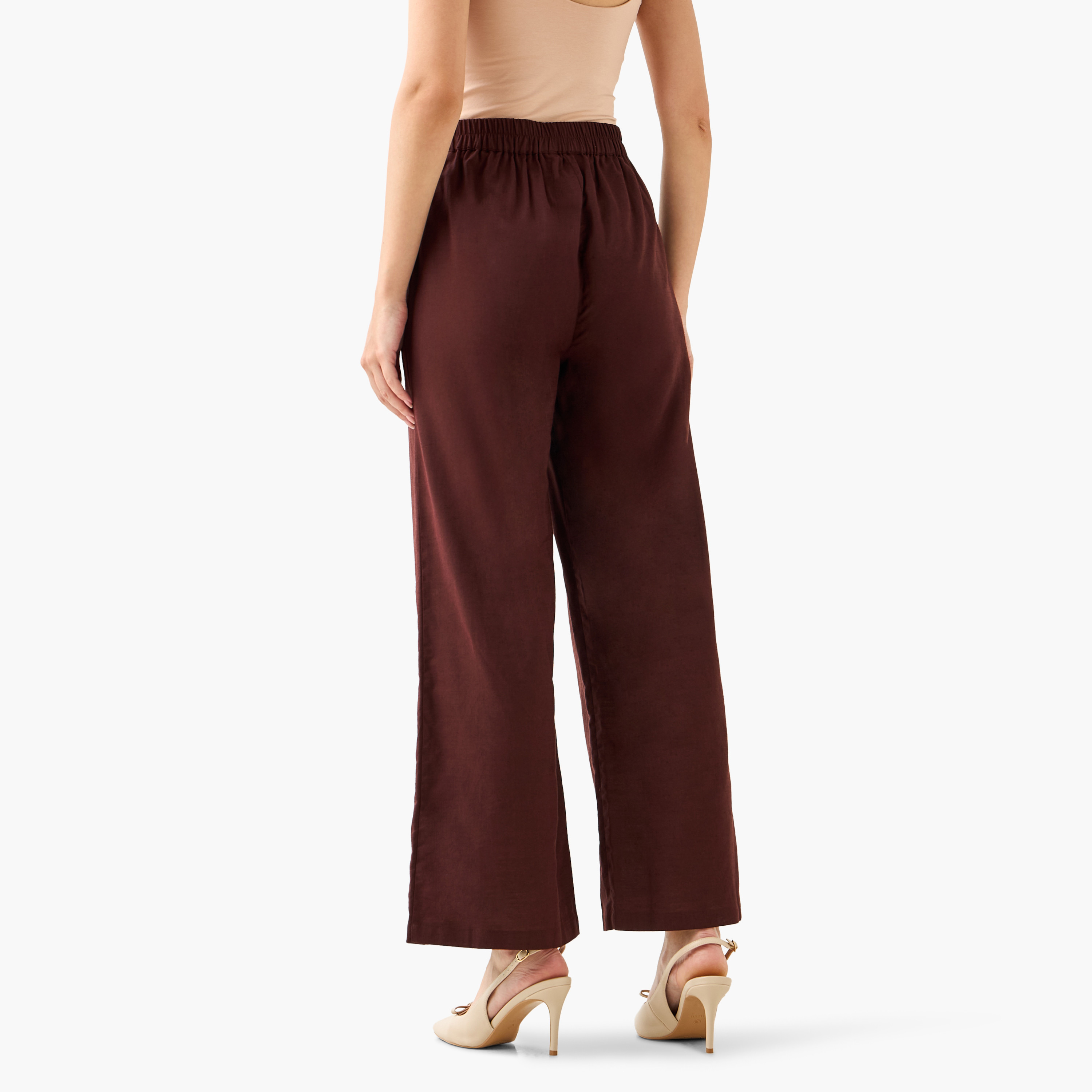 Wide Leg Flexi Waist Pants-women-clothing-coordsets-image-4