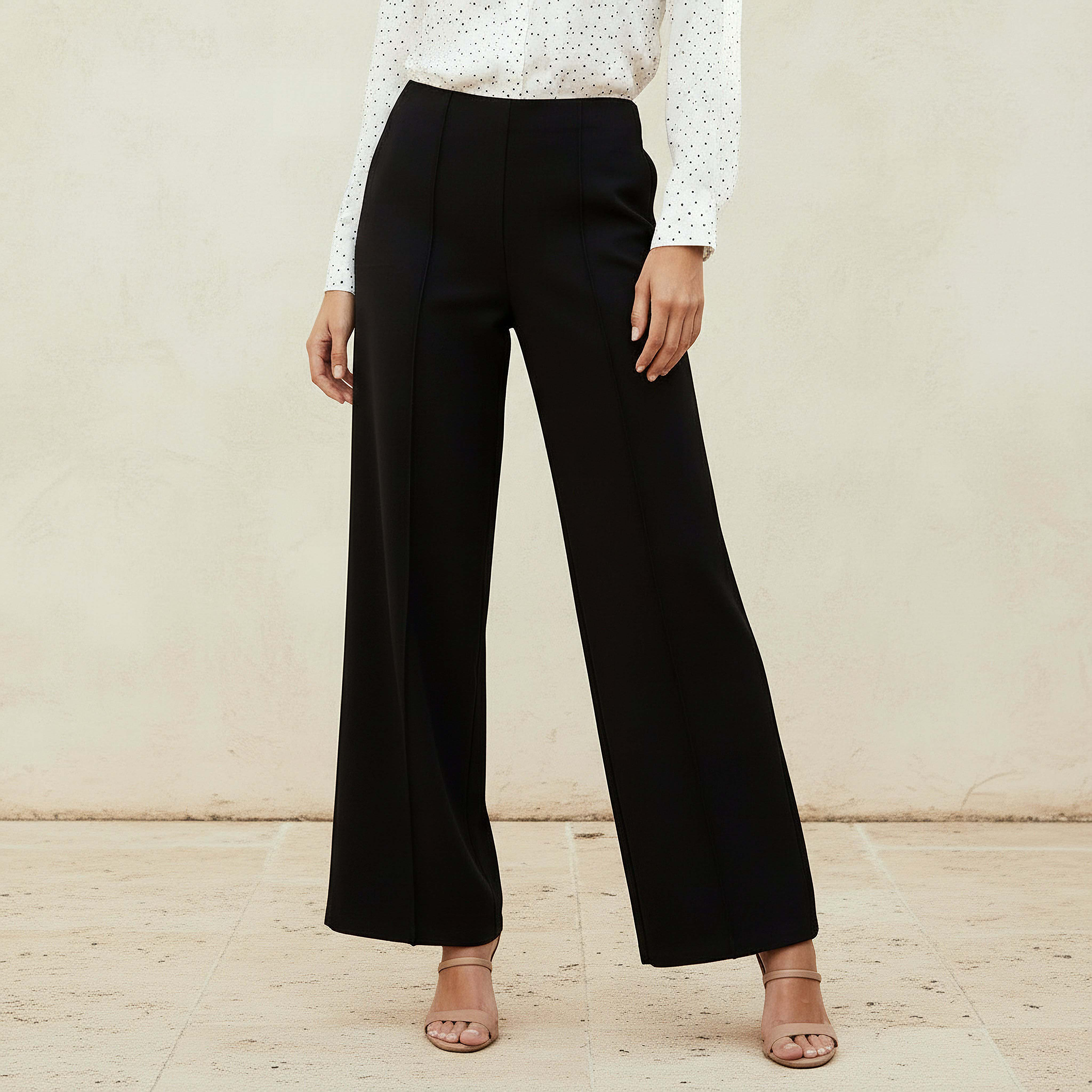 Full Length Ponte Wide-Leg Pants-women-clothing-bottoms-trousers-image-1