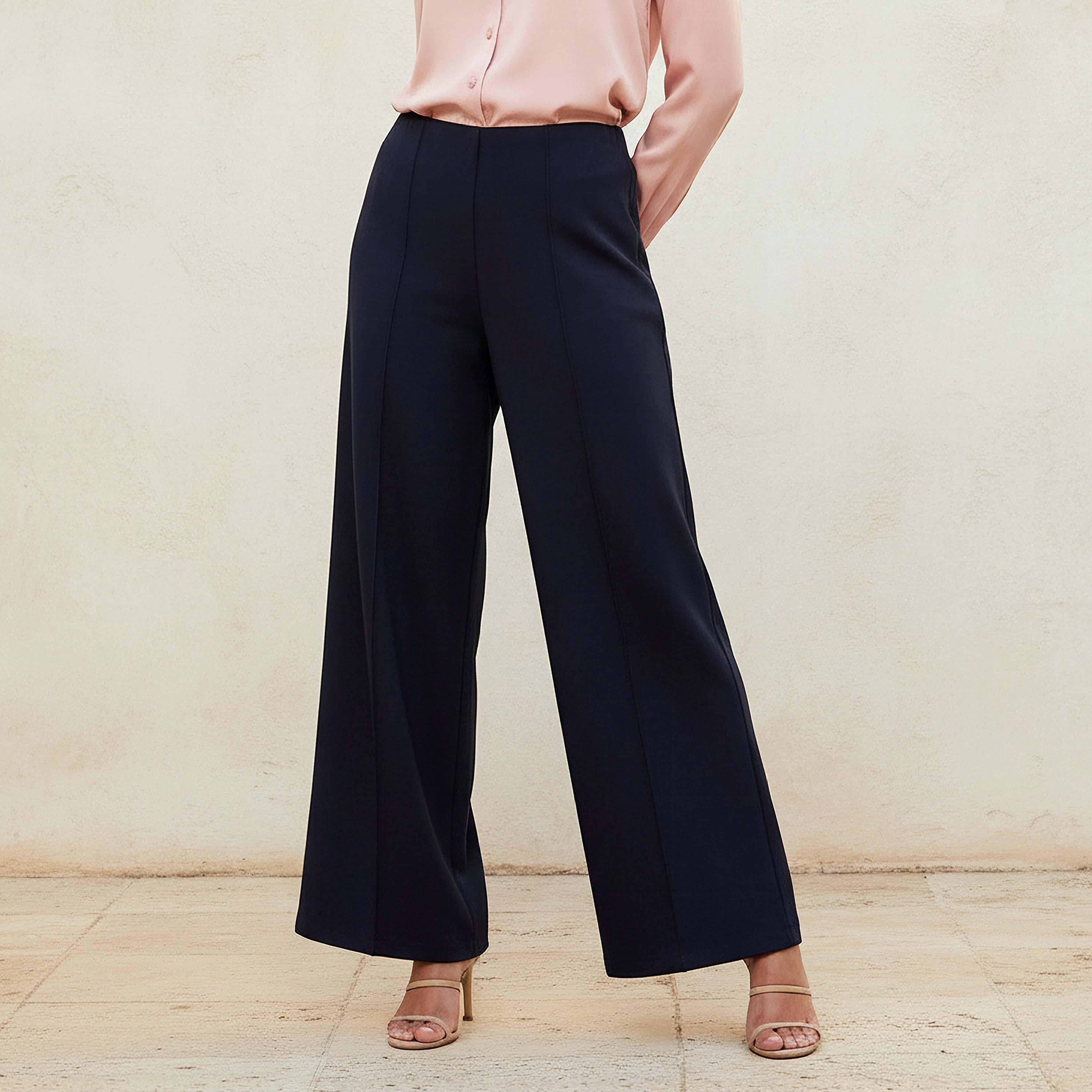 Full Length Ponte Wide-Leg Pants-women-clothing-bottoms-trousers-image-1