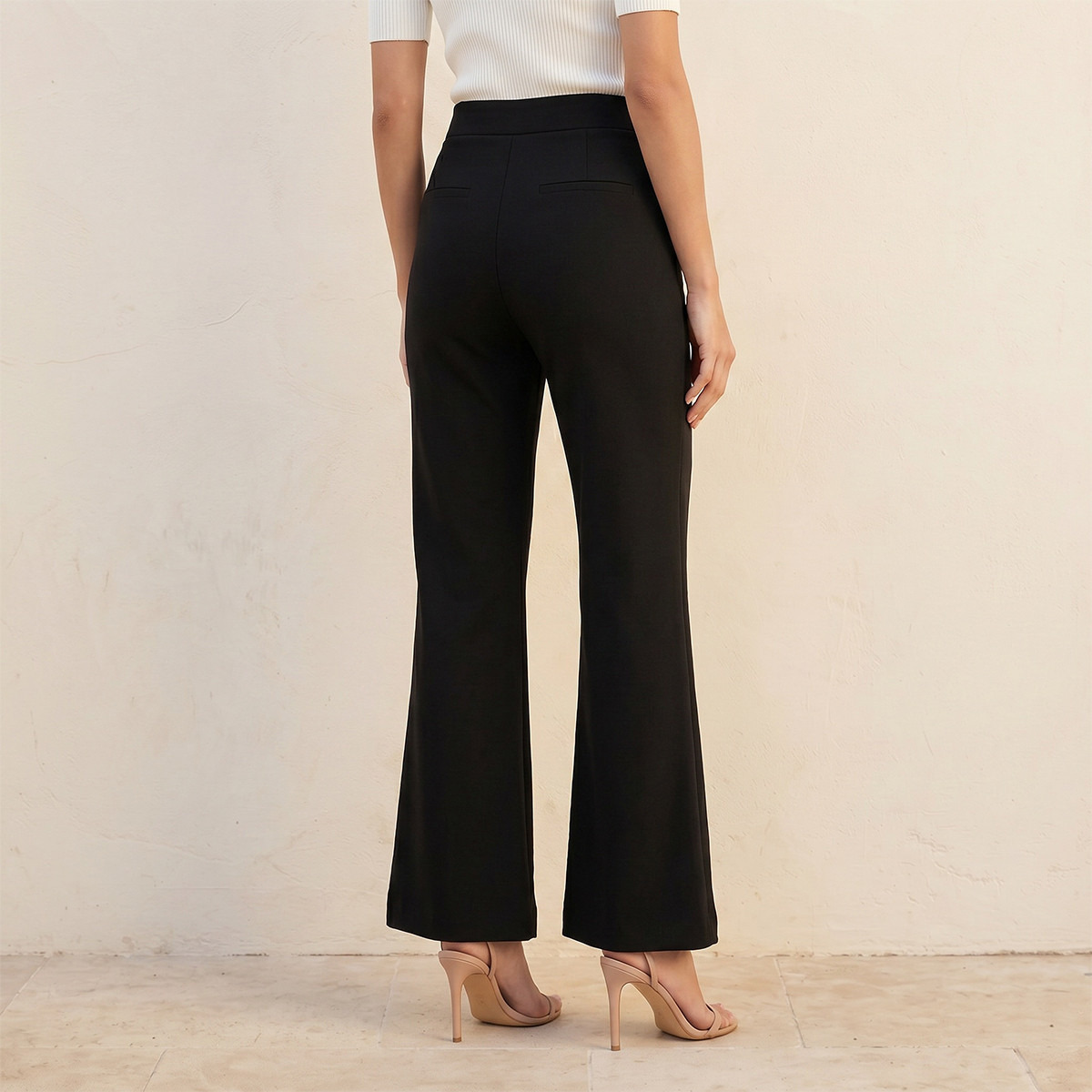 Splash Smart Elasticated Full Length Bootleg Pants-women-clothing-bottoms-trousers-image-4