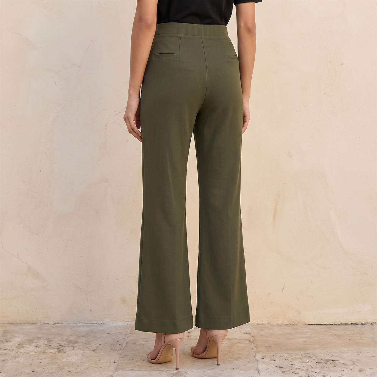 Splash Smart Elasticated Full Length Bootleg Pants-women-clothing-bottoms-trousers-image-4