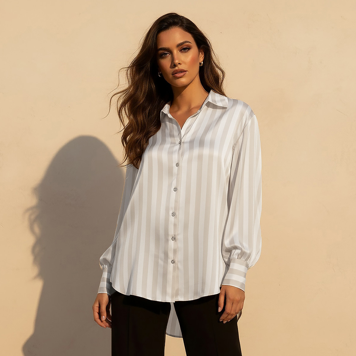 Splash Smart Satin Shirt with Stripes-women-clothing-shirtsandblouses-shirts-image-1