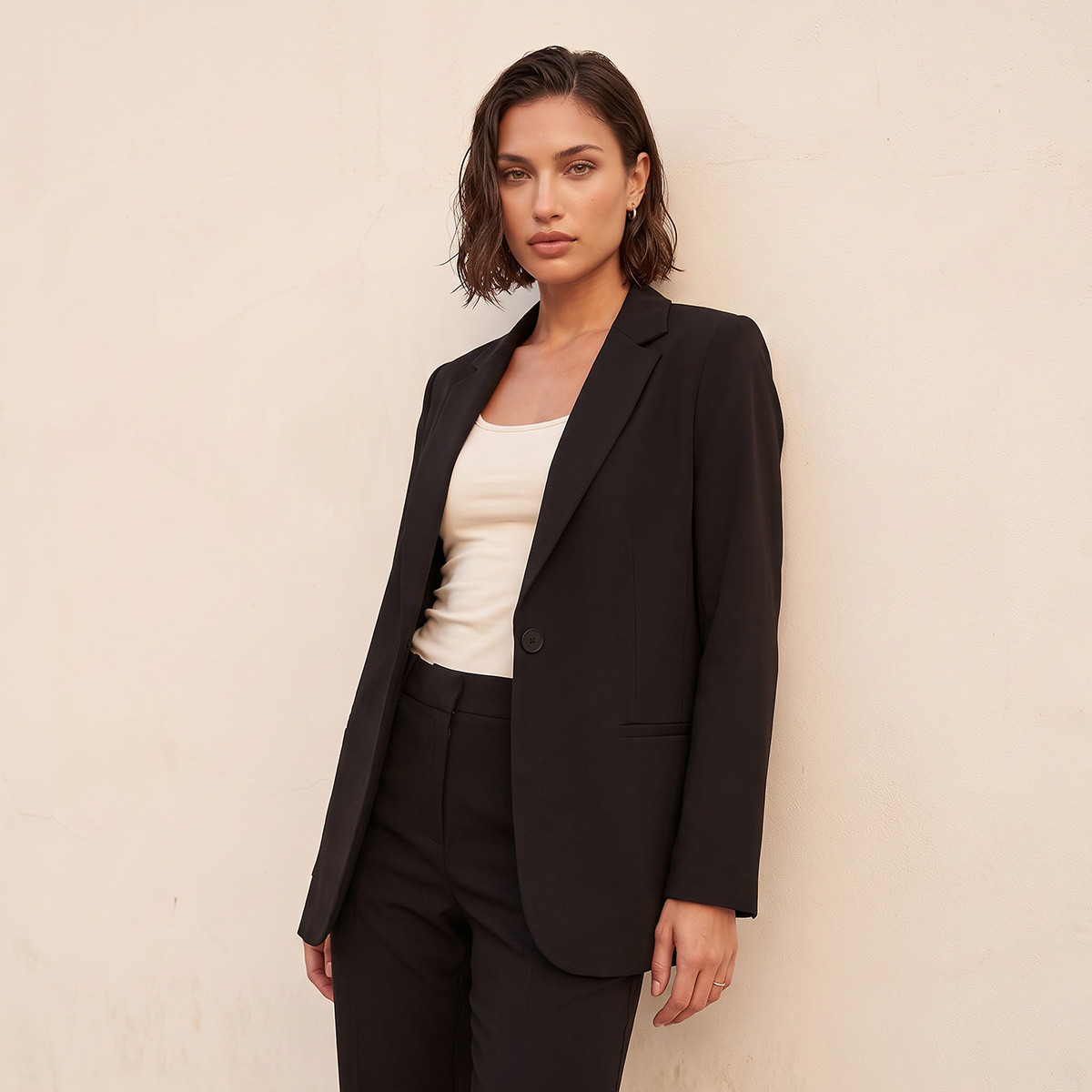 بليزر بياقة نوتش من سمارت من سبلاش-women-clothing-coatsandjackets-blazers-image-4