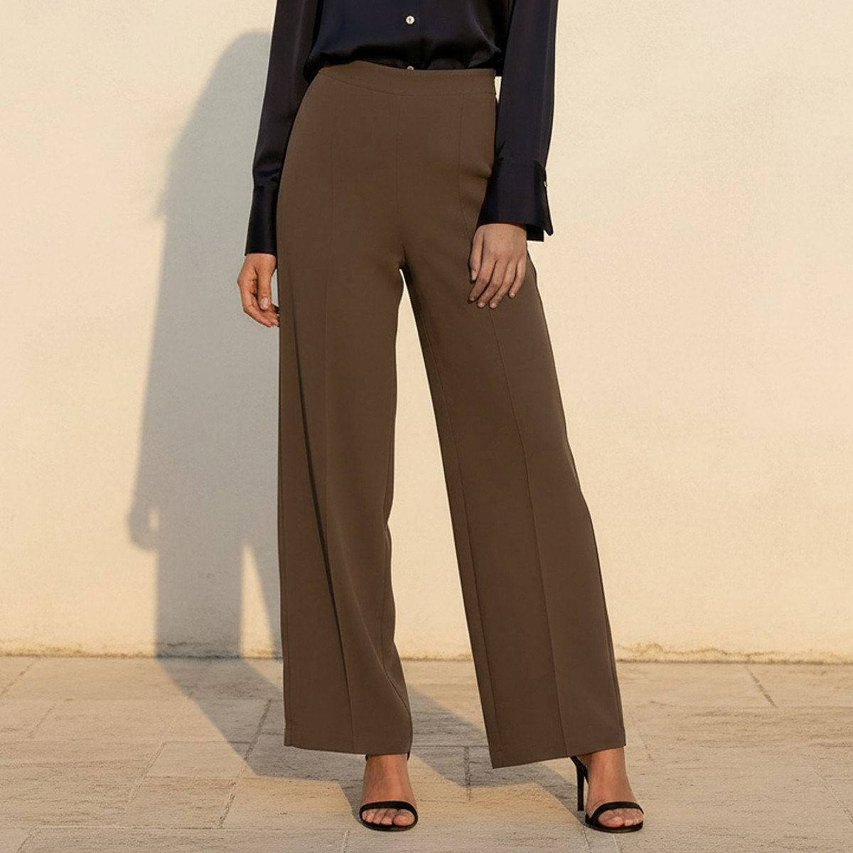 Splash Smart Straight Fit Crease Design Pants-women-clothing-bottoms-trousers-image-1