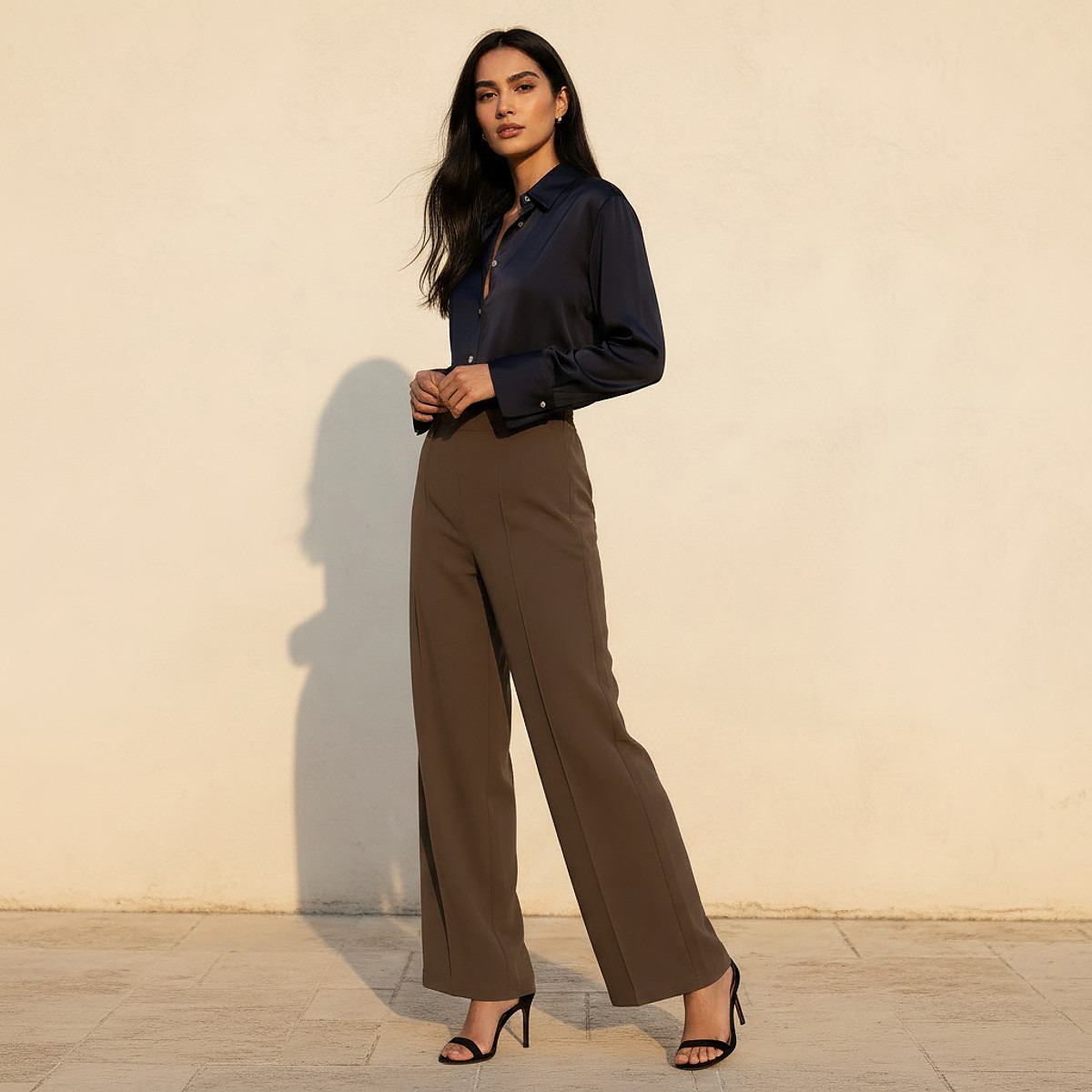 Splash Smart Straight Fit Crease Design Pants-women-clothing-bottoms-trousers-image-3