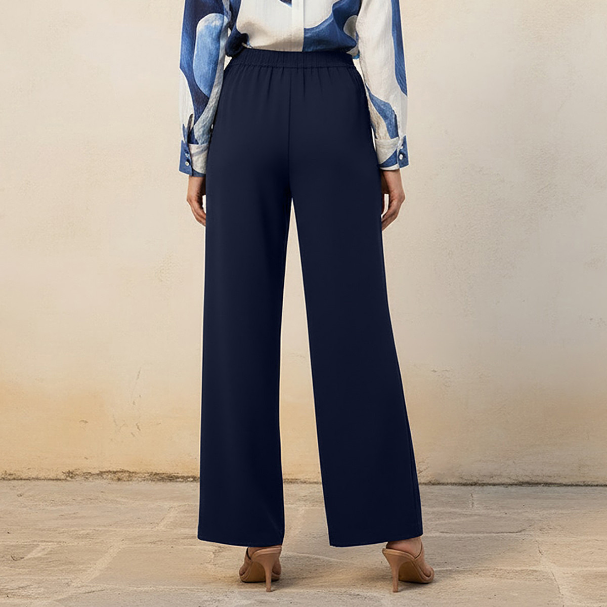 Splash Smart Straight Fit Crease Design Pants-women-clothing-bottoms-trousers-image-4