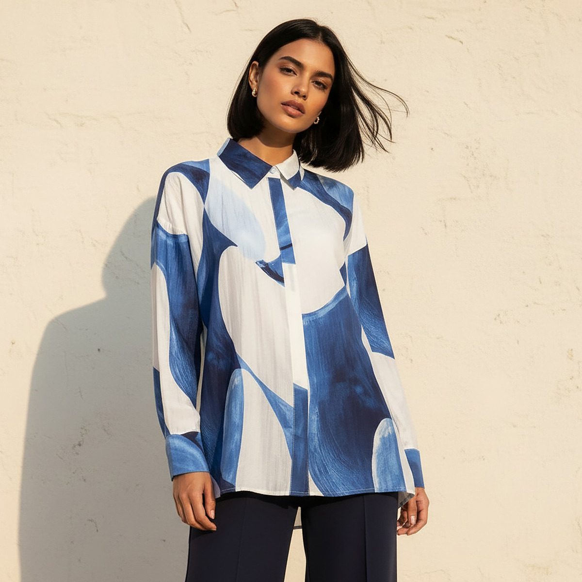 Relaxed Fit Shirt with Abstract Print-women-clothing-shirtsandblouses-shirts-image-1