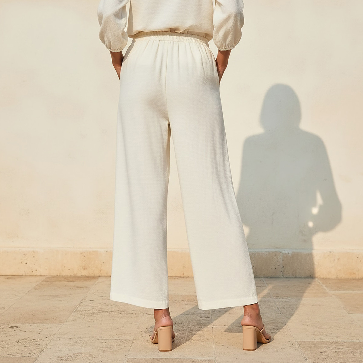 Straight Fit Drawstring Waist Linen Pants-women-clothing-bottoms-trousers-image-4