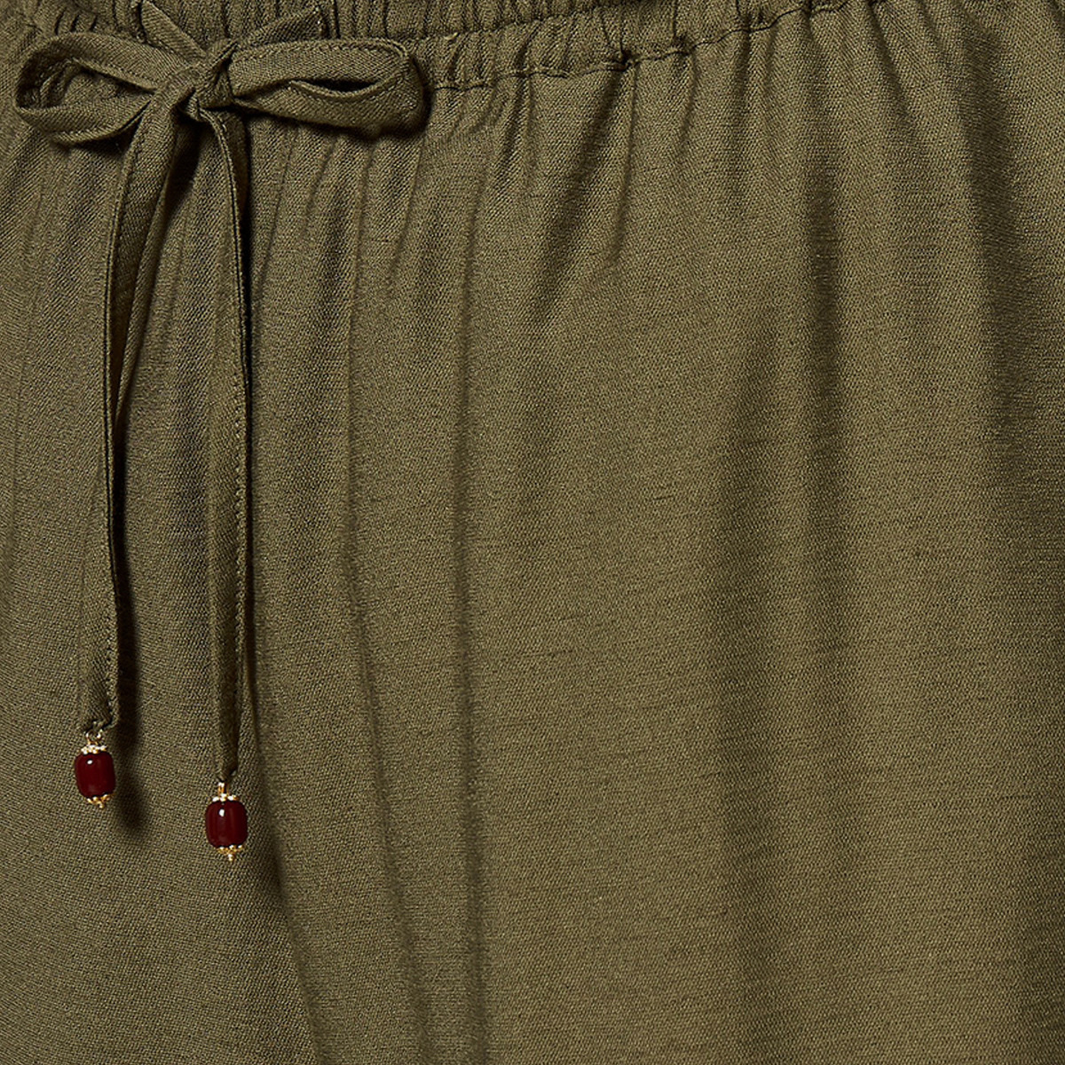 Straight Fit Drawstring Waist Linen Pants-women-clothing-bottoms-trousers-image-2