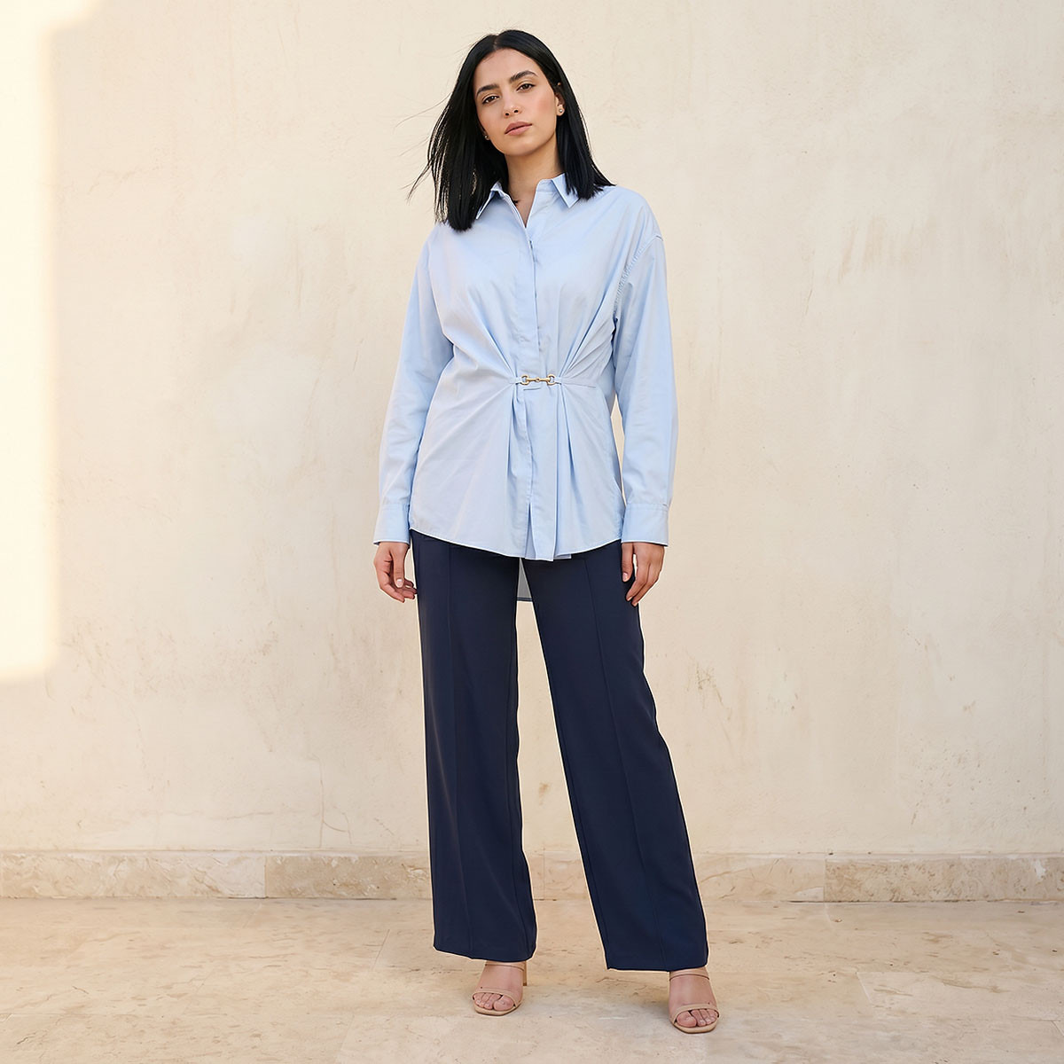 Cotton Shirt with Pleats-women-clothing-shirtsandblouses-shirts-image-3
