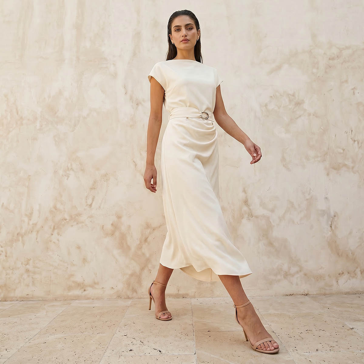فستان ميدي بثنيات ناعمة وحزام خصر أنيق-women-clothing-dresses-image-6