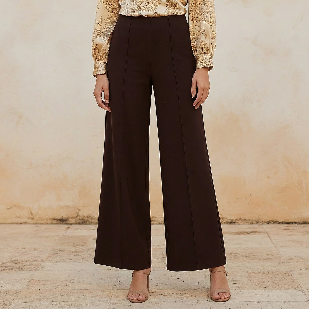 Splash Smart Full Length Ponte Wide Leg Pants-women-clothing-trousers-image-1