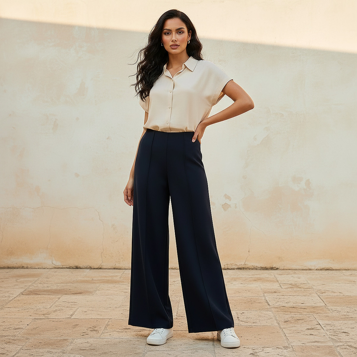 Splash Smart Full Length Ponte Wide Leg Pants-women-clothing-trousers-image-3