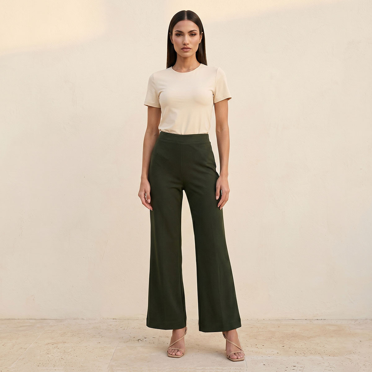 Splash Smart Mid Rise Full Length Boot Leg Ponte Pants-women-clothing-bottoms-trousers-image-3