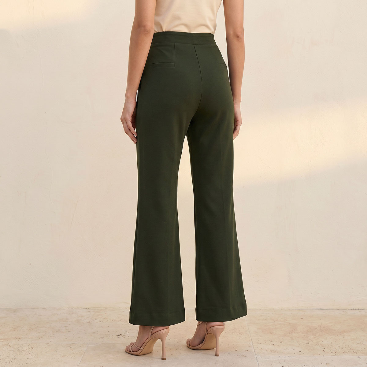 Splash Smart Mid Rise Full Length Boot Leg Ponte Pants-women-clothing-bottoms-trousers-image-4