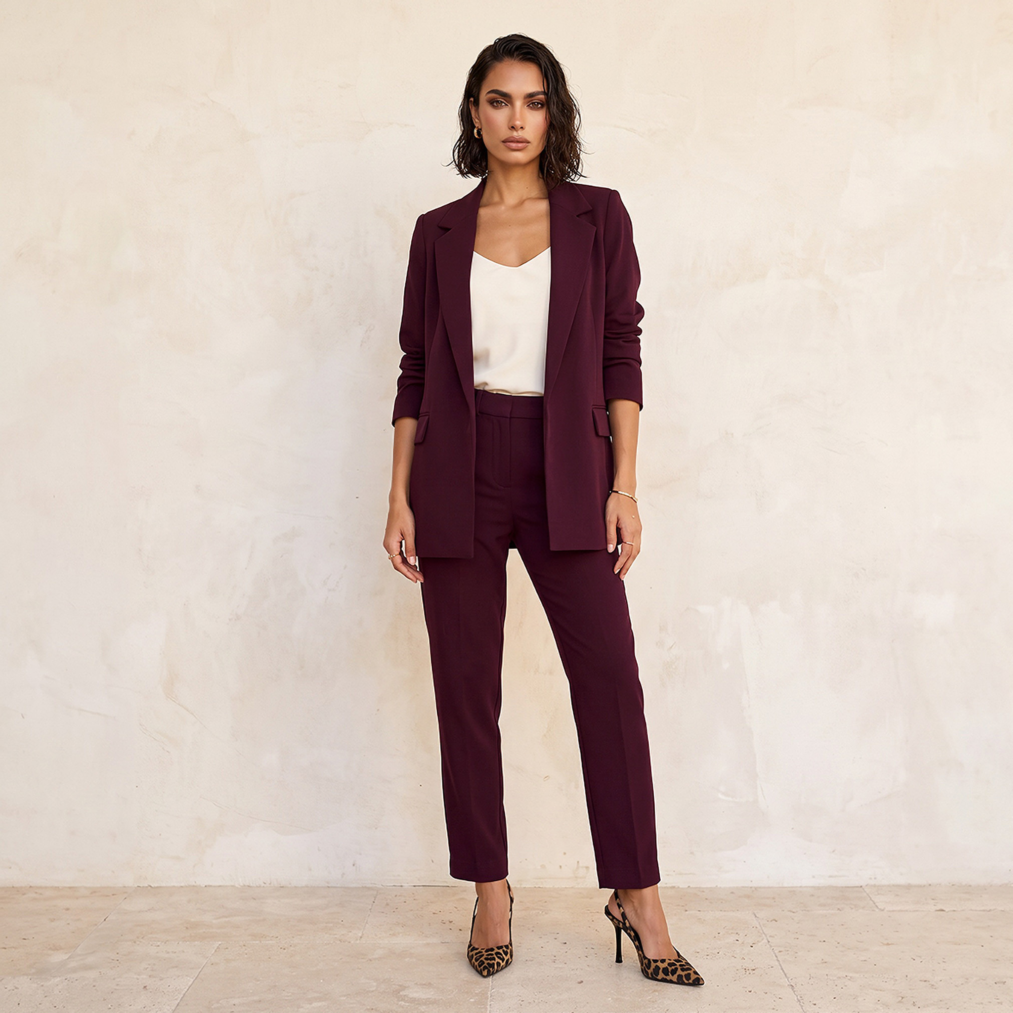 بليزر بياقة لابيل من سبلاش سمارت-women-clothing-coatsandjackets-blazers-image-4