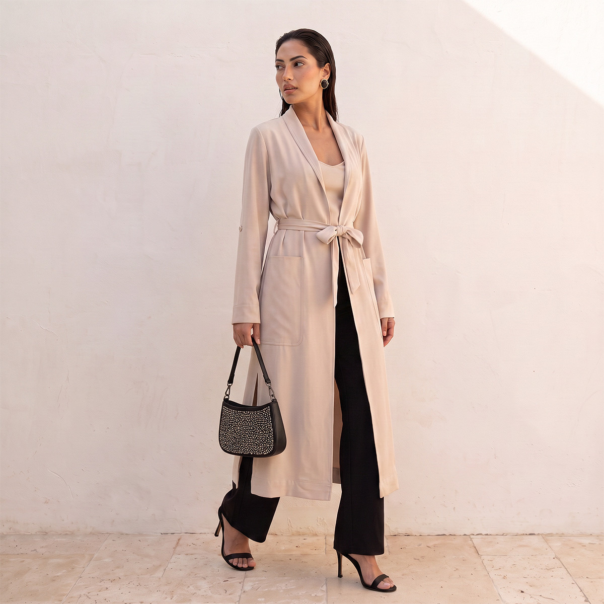 معطف طويل مع حزام من سبلاش سمارت-women-clothing-shirtsandblouses-blouses-image-2
