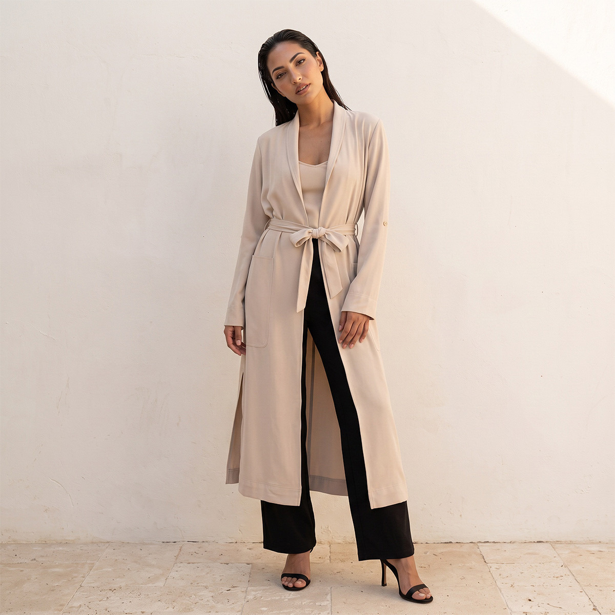 معطف طويل مع حزام من سبلاش سمارت-women-clothing-shirtsandblouses-blouses-image-4