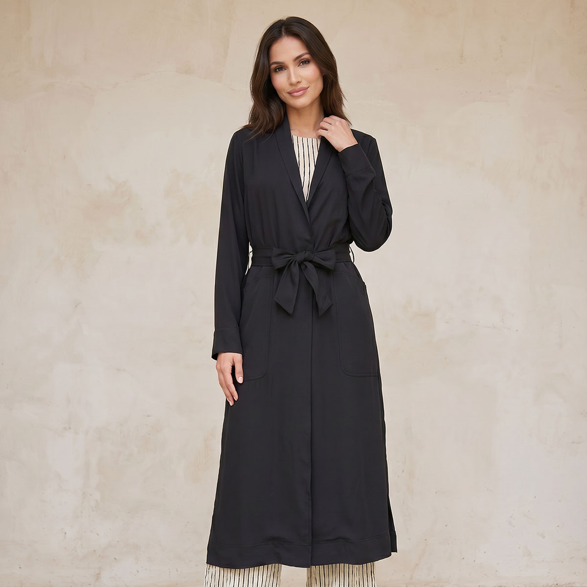 معطف طويل مع حزام من سبلاش سمارت-women-clothing-shirtsandblouses-blouses-image-2