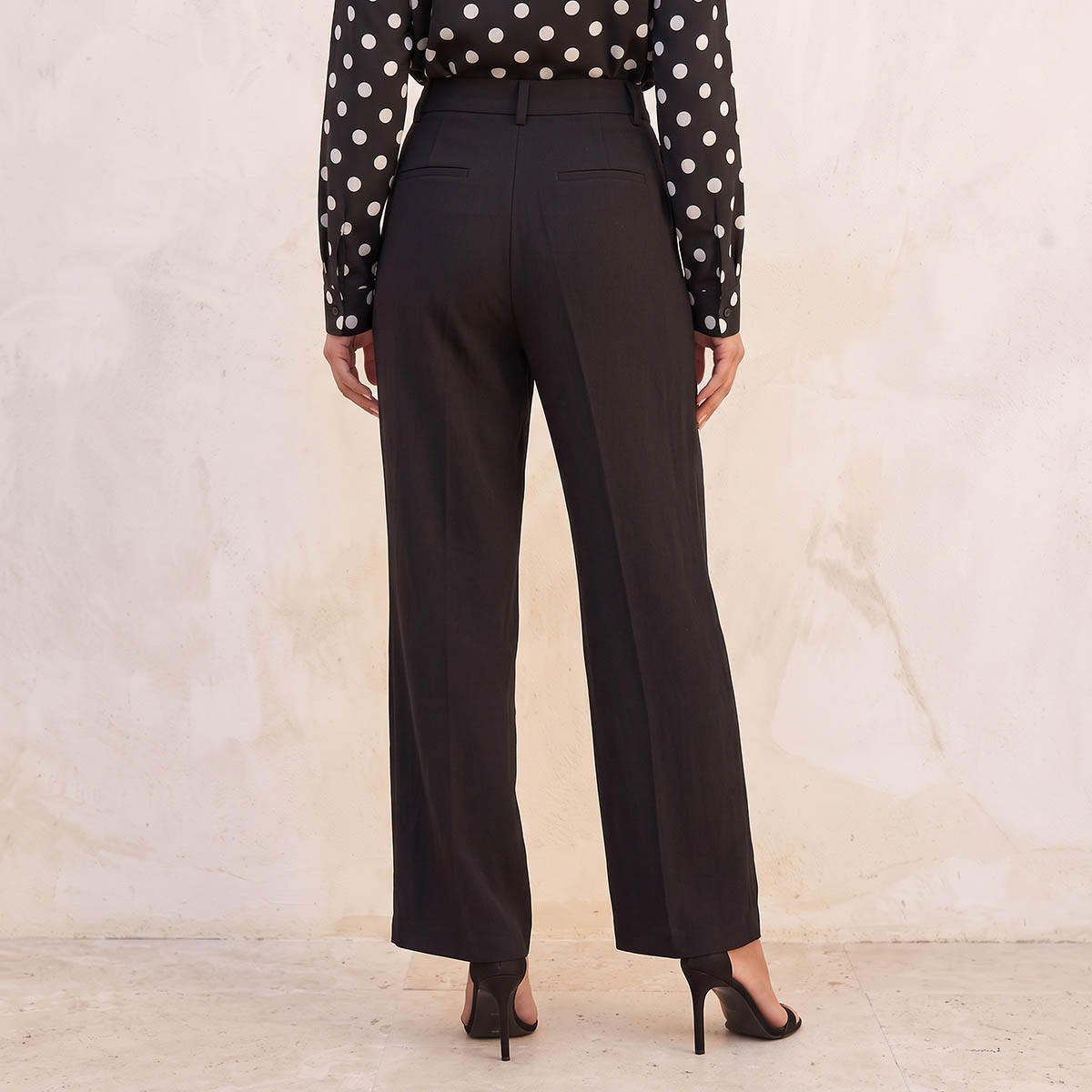 بنطلون بقصة مستقيمة وحلقات للحزام وكسرات من سبلاش سمارت-women-clothing-trousers-image-4