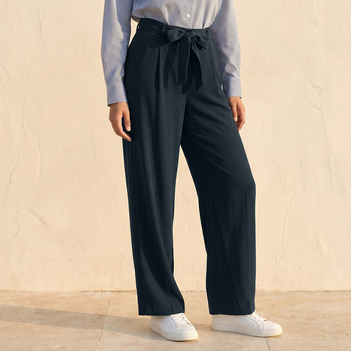 Splash Smart Straight Fit Belted Pants-women-clothing-trousers-image-1