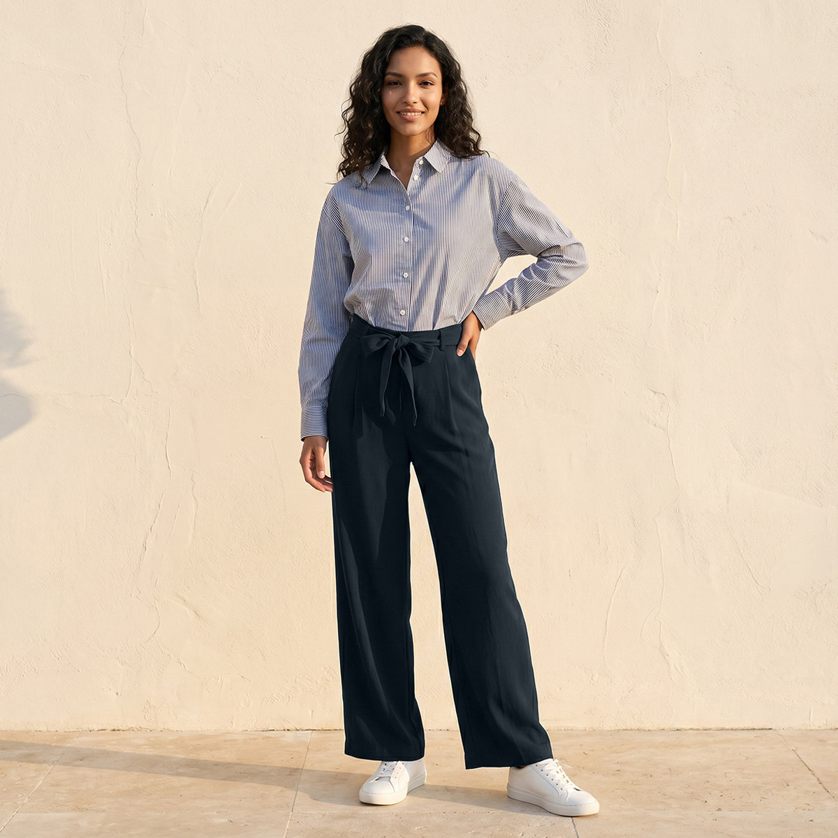 Splash Smart Straight Fit Belted Pants-women-clothing-trousers-image-3