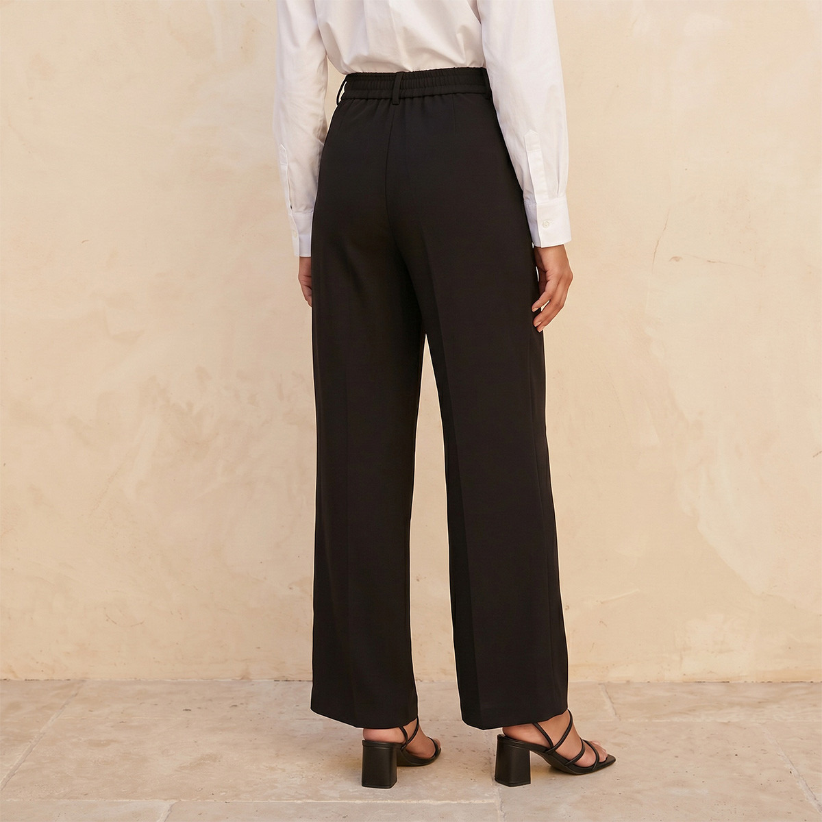 Splash Smart Straight Fit Trousers with Belt-women-clothing-trousers-image-4