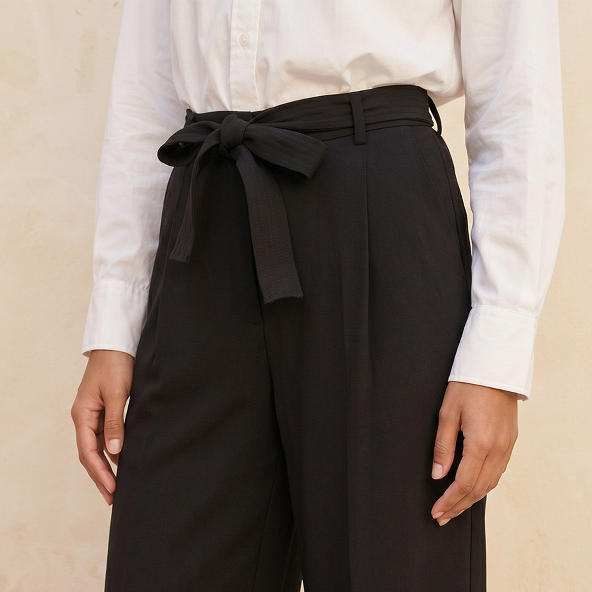 Splash Smart Straight Fit Trousers with Belt-women-clothing-trousers-image-5