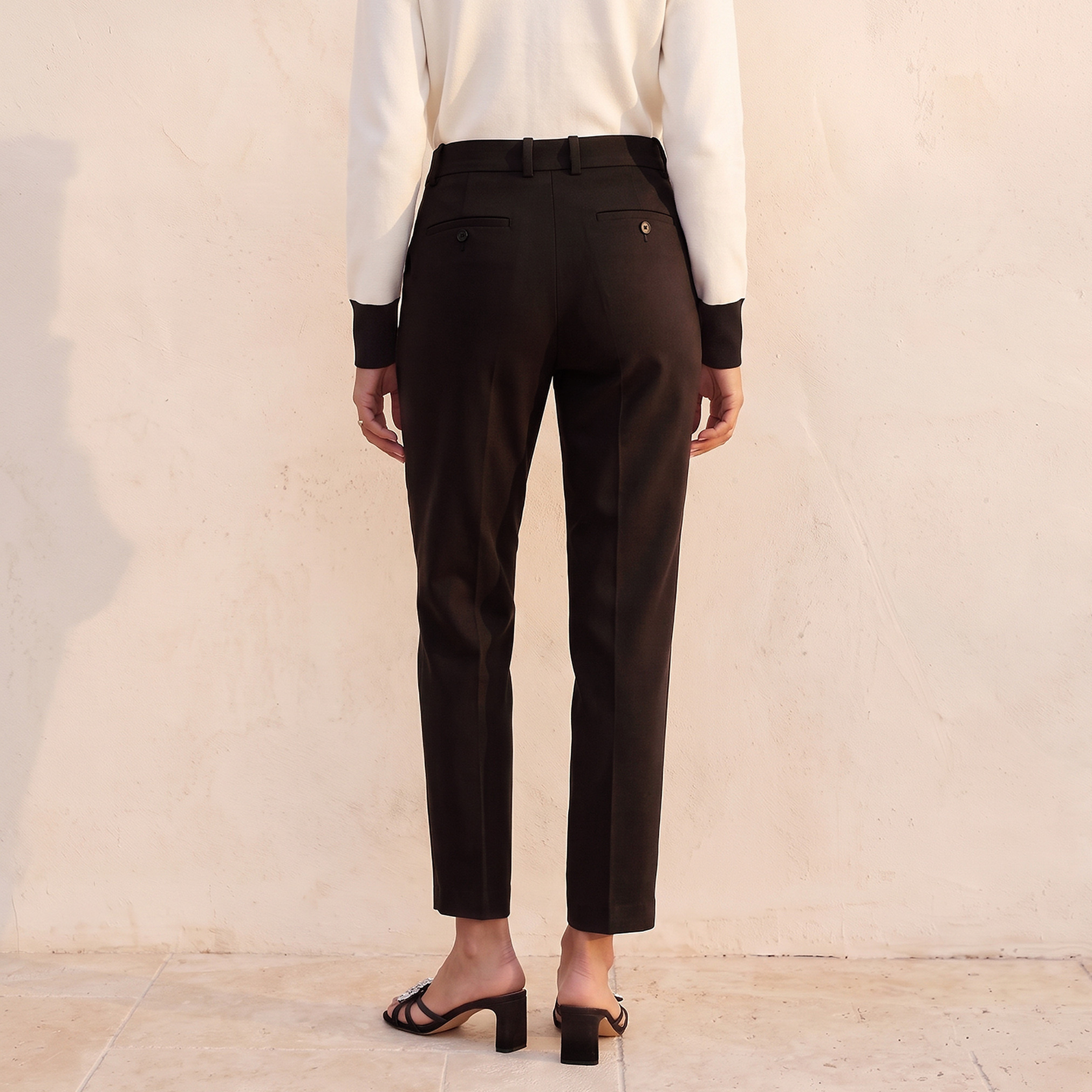 Splash Smart Slim Fit Trousers with Pockets-women-clothing-trousers-image-3