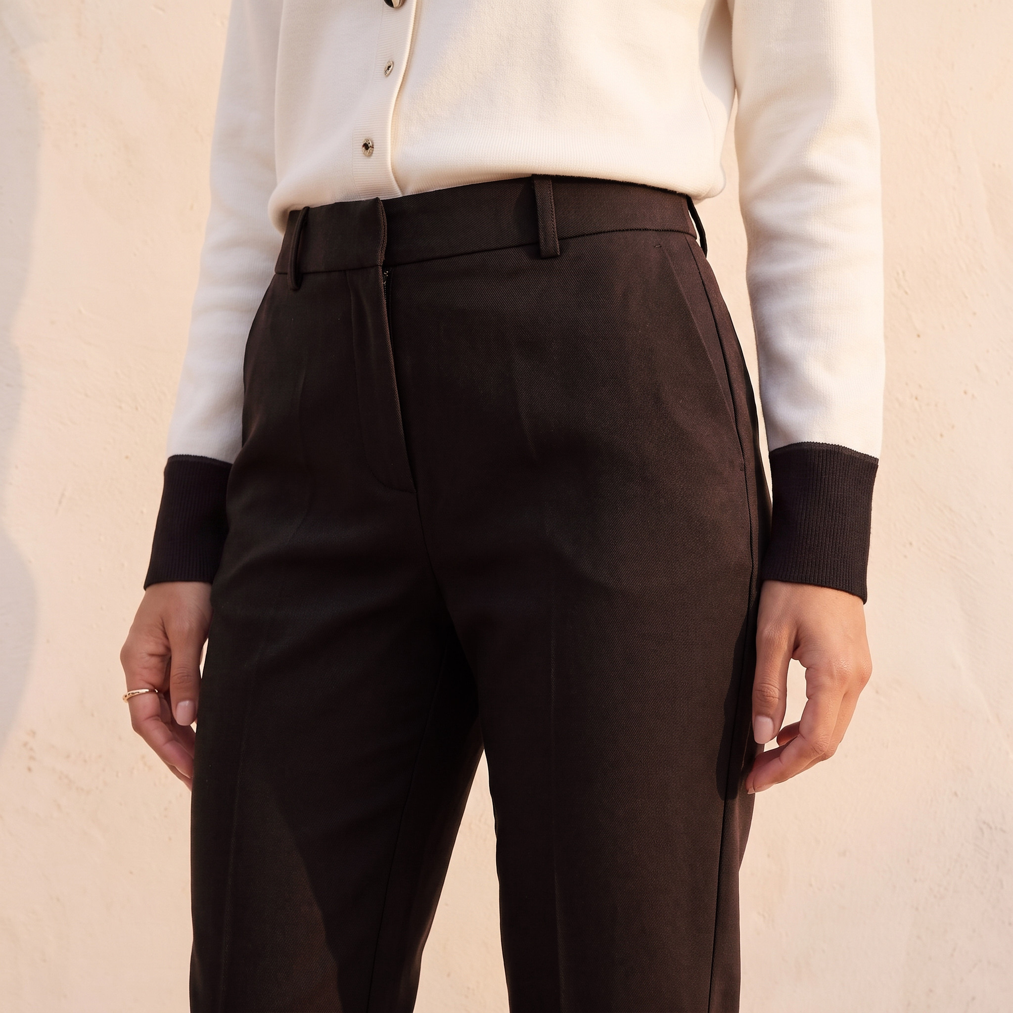 Splash Smart Slim Fit Trousers with Pockets-women-clothing-trousers-image-4