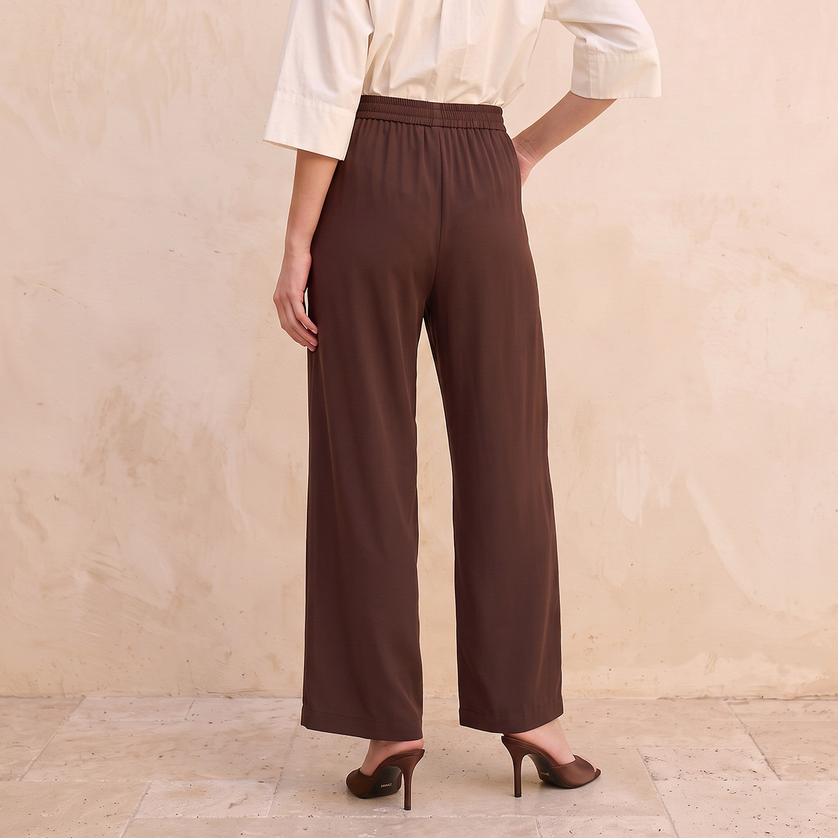 Splash Smart Wide Leg Elastic Waist Pants-women-clothing-trousers-image-4