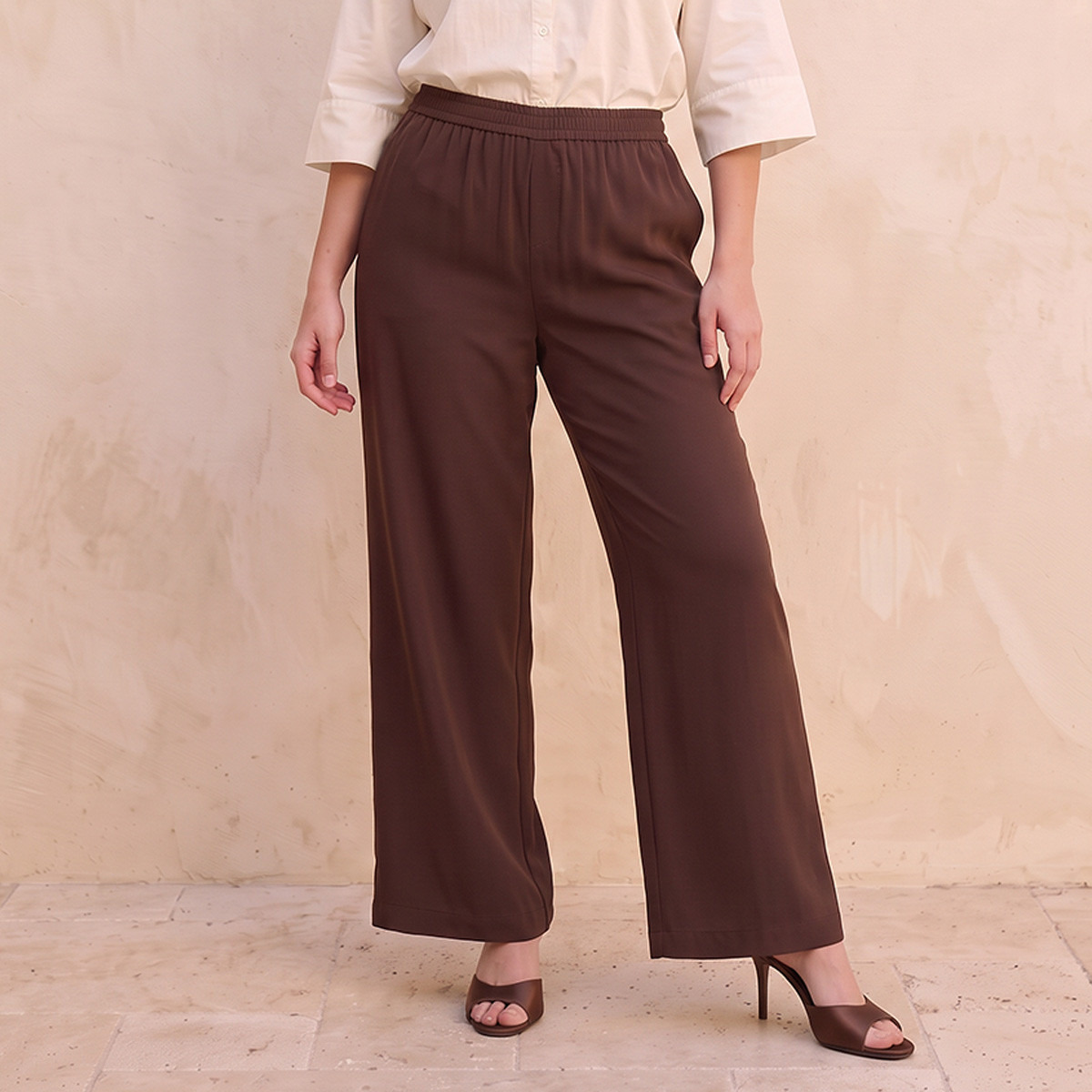 Splash Smart Wide Leg Elastic Waist Pants-women-clothing-trousers-image-5