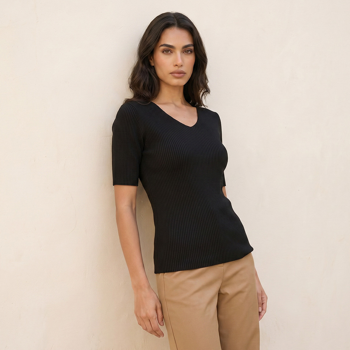Splash Smart T-shirt with V-neck-women-clothing-tshirts-image-5