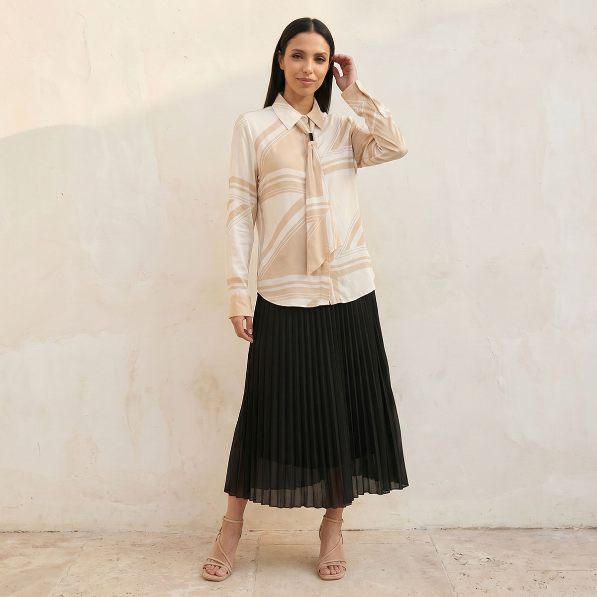 قميص بربطة عنق من سبلاش سمارت-women-clothing-shirtsandblouses-shirts-image-3